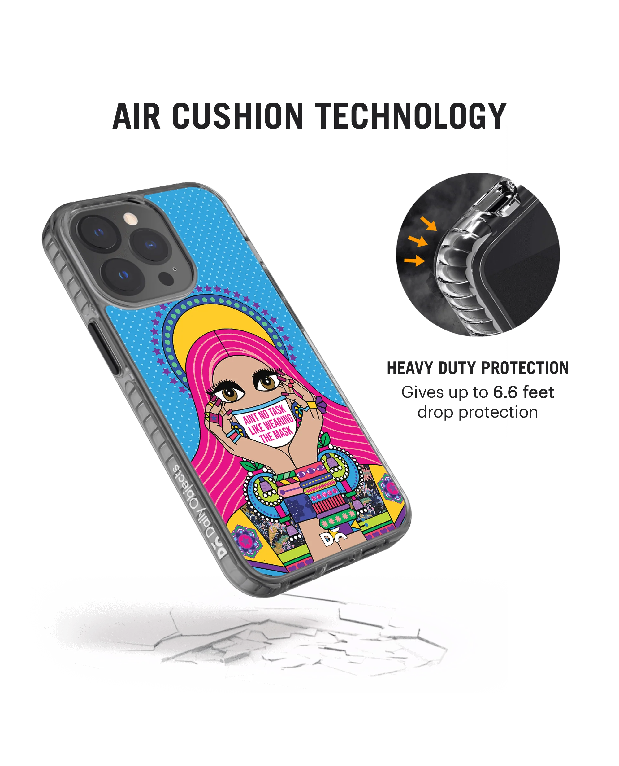 DailyObjects Mask-Up Millennial Stride 2.0 Case Cover For iPhone 13 Pro Max - Image 5