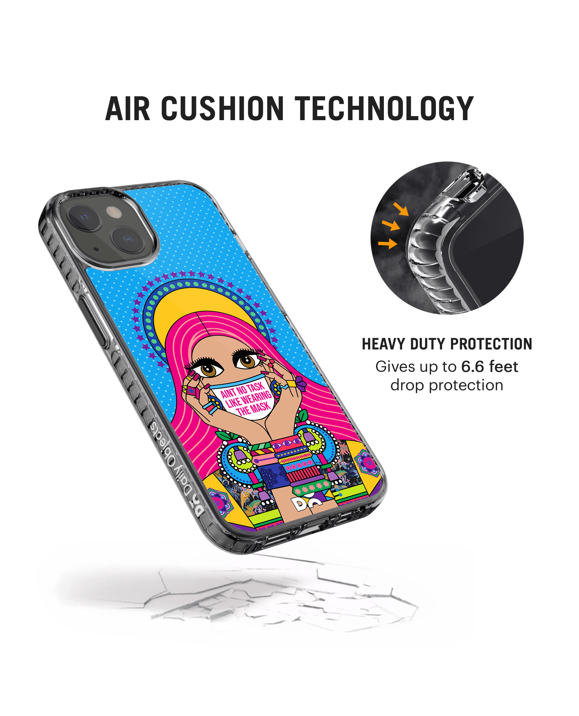 DailyObjects Mask-Up Millennial Stride 2.0 Phone Case Cover For iPhone 14 - Image 2