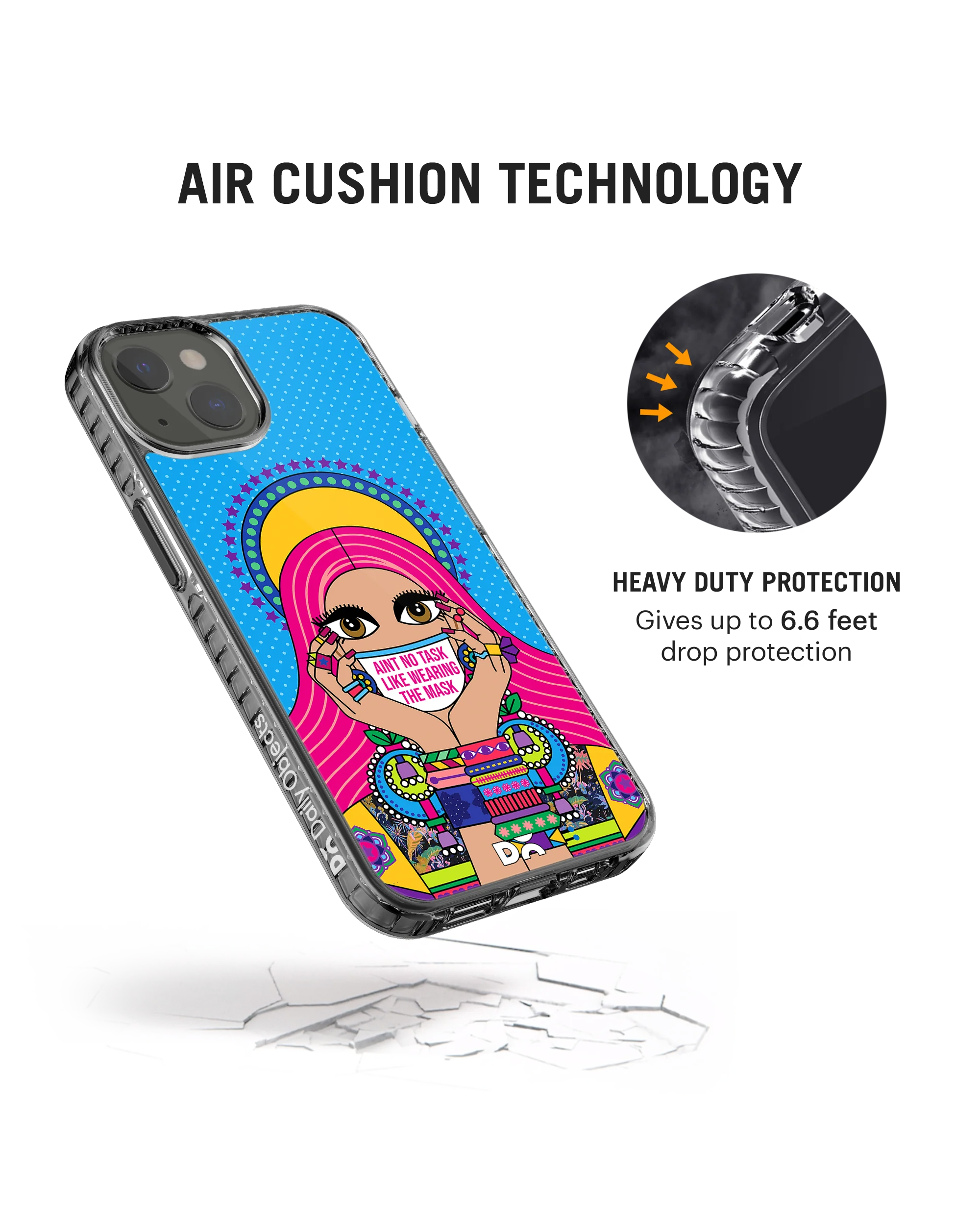 DailyObjects Mask-Up Millennial Stride 2.0 Phone Case Cover For iPhone 15 Plus - Image 6