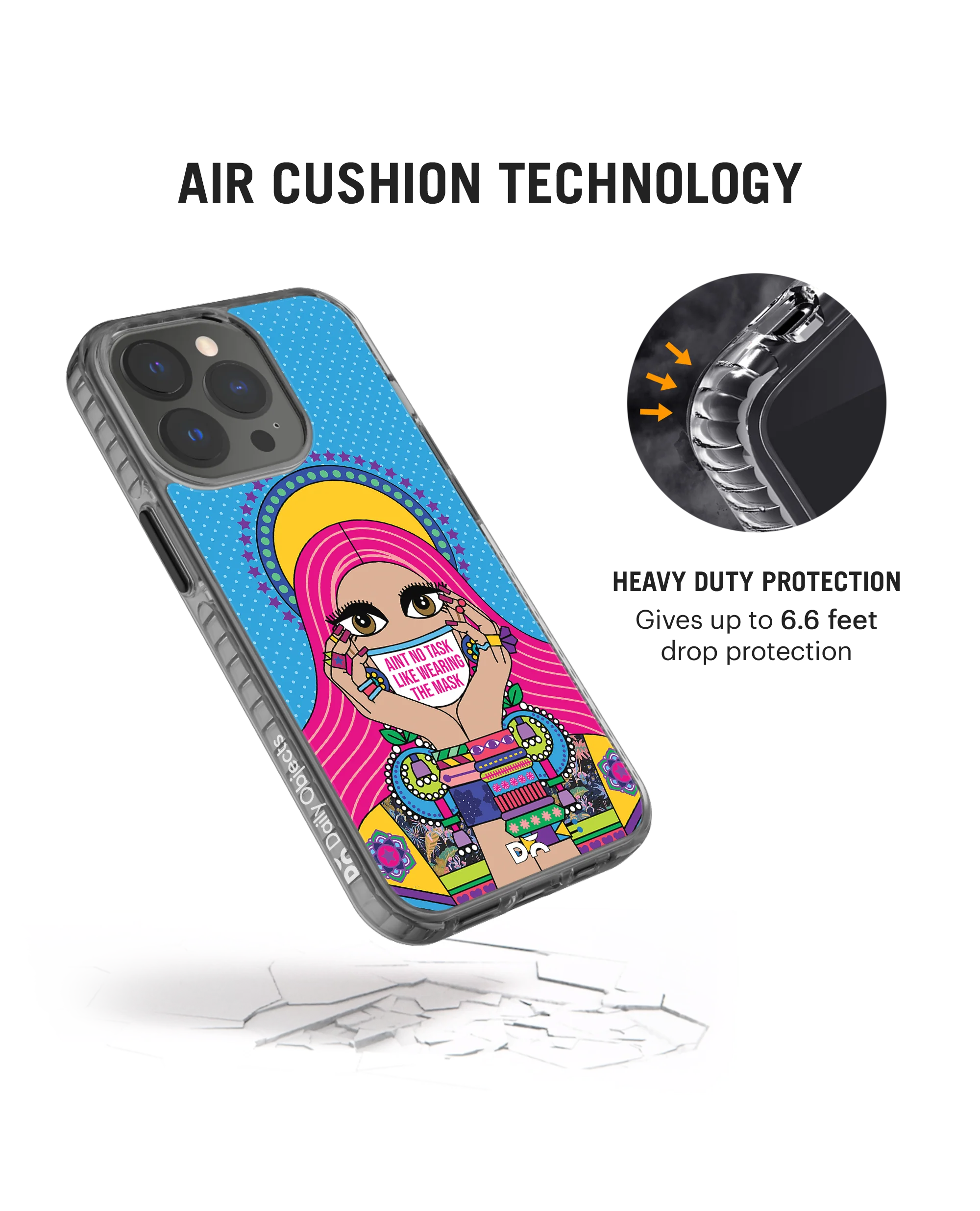 DailyObjects Mask-Up Millennial Stride 2.0 Phone Case Cover For iPhone 15 Pro Max - Image 5