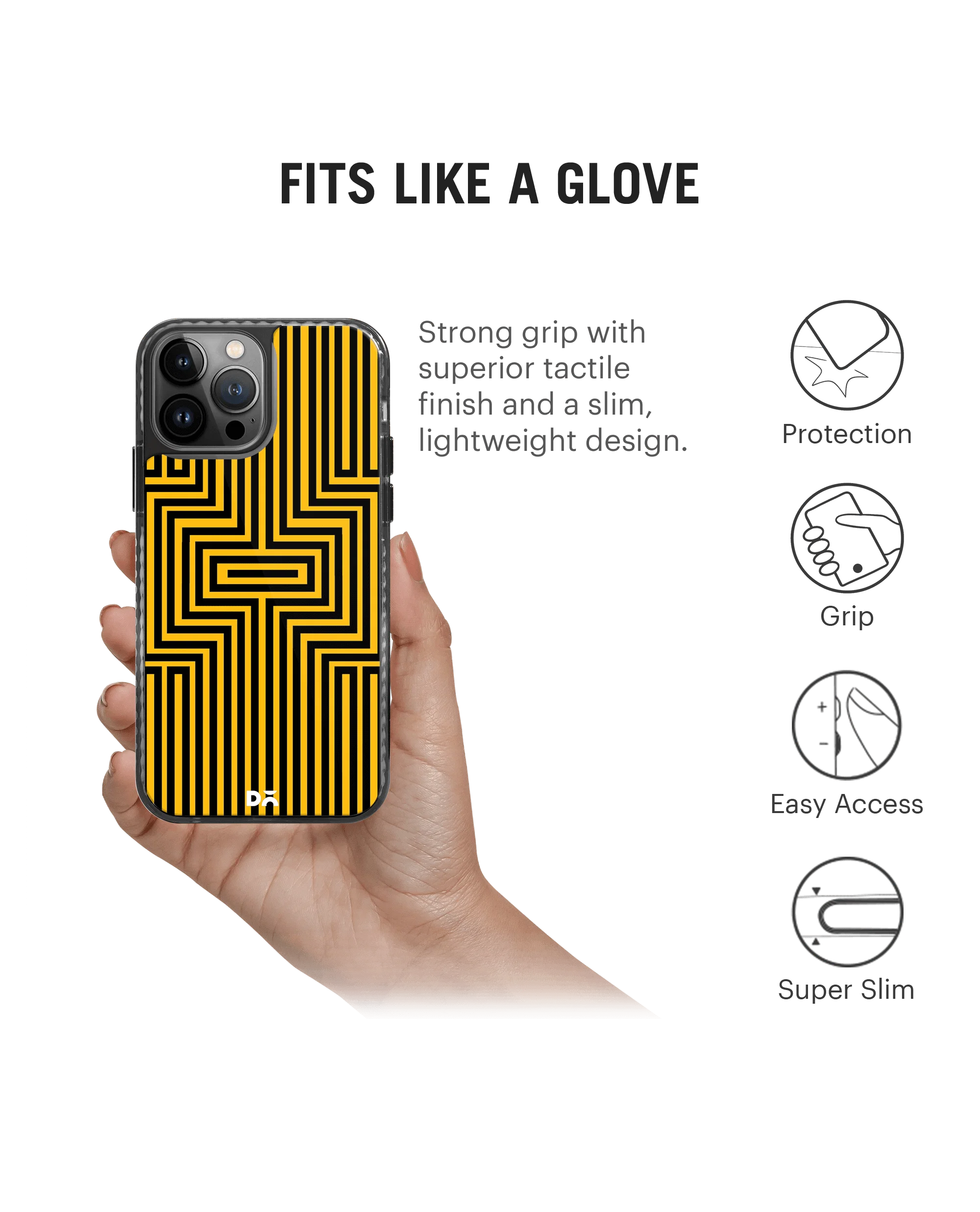 DailyObjects Maze Ochre Stride 2.0 Phone Case Cover For iPhone 14 Pro Max - Image 2