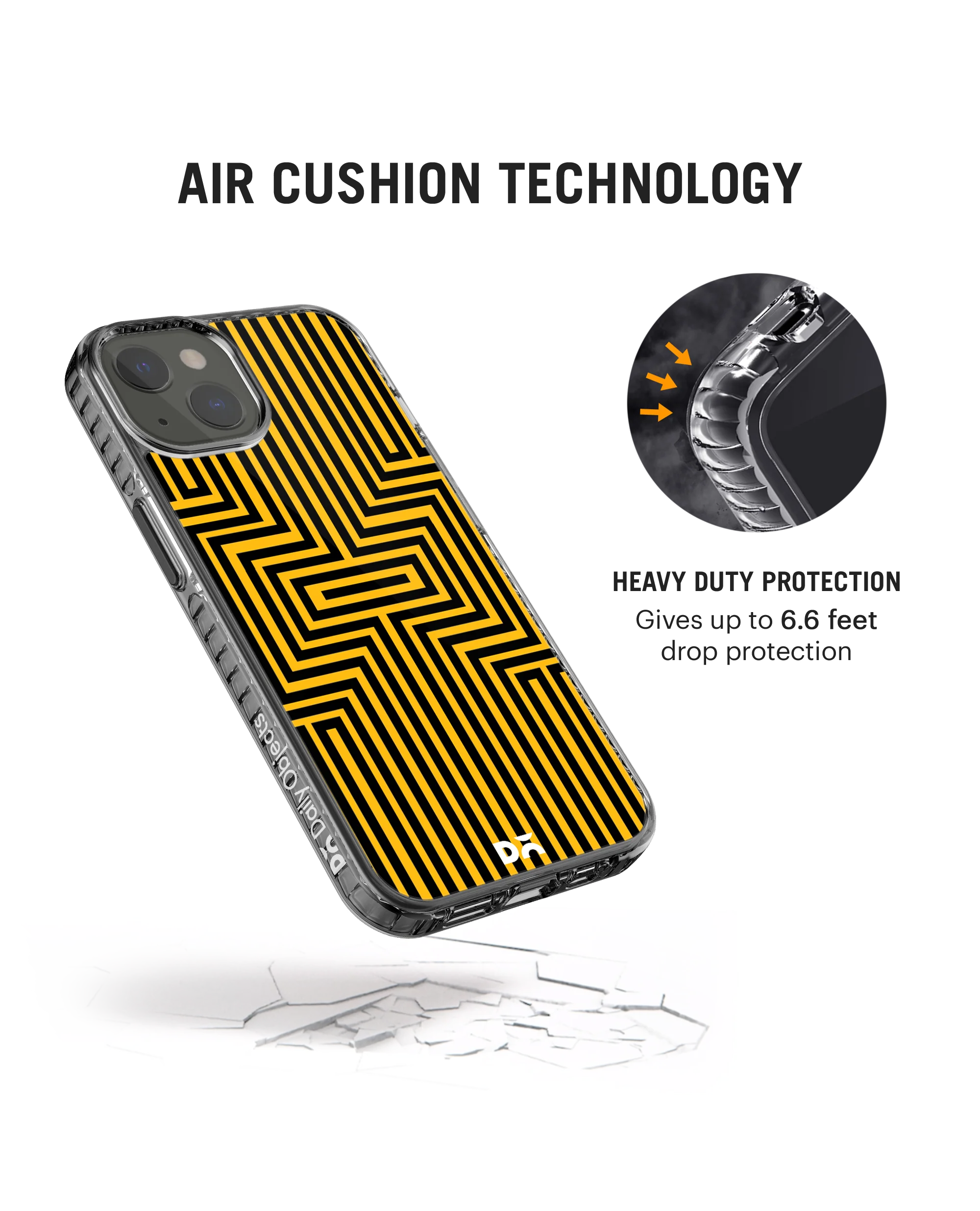DailyObjects Maze Ochre Stride 2.0 Phone Case Cover For iPhone 15 - Image 6