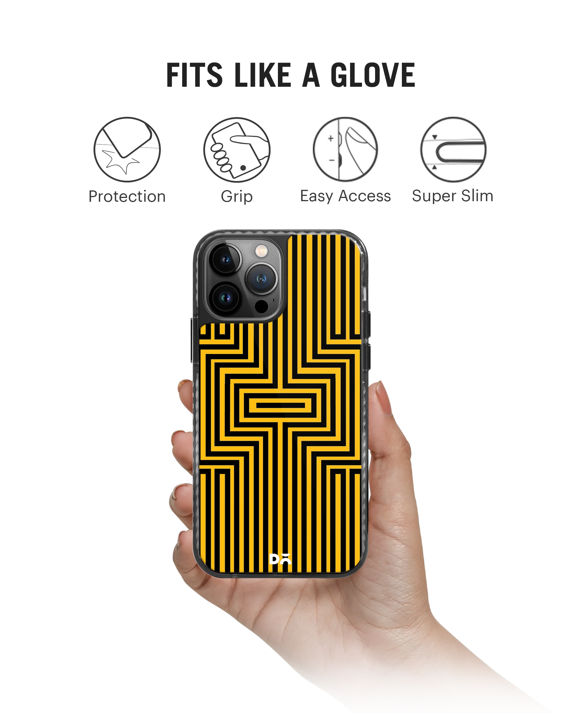 DailyObjects Maze Ochre Stride 2.0 Phone Case Cover For iPhone 15 Pro Max - Image 2