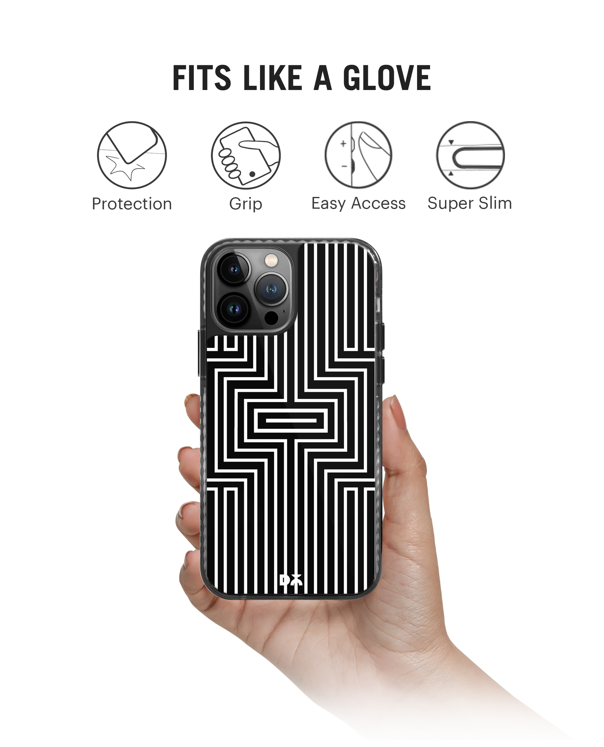DailyObjects Maze White Stride 2.0 Phone Case Cover For iPhone 15 Pro - Image 2