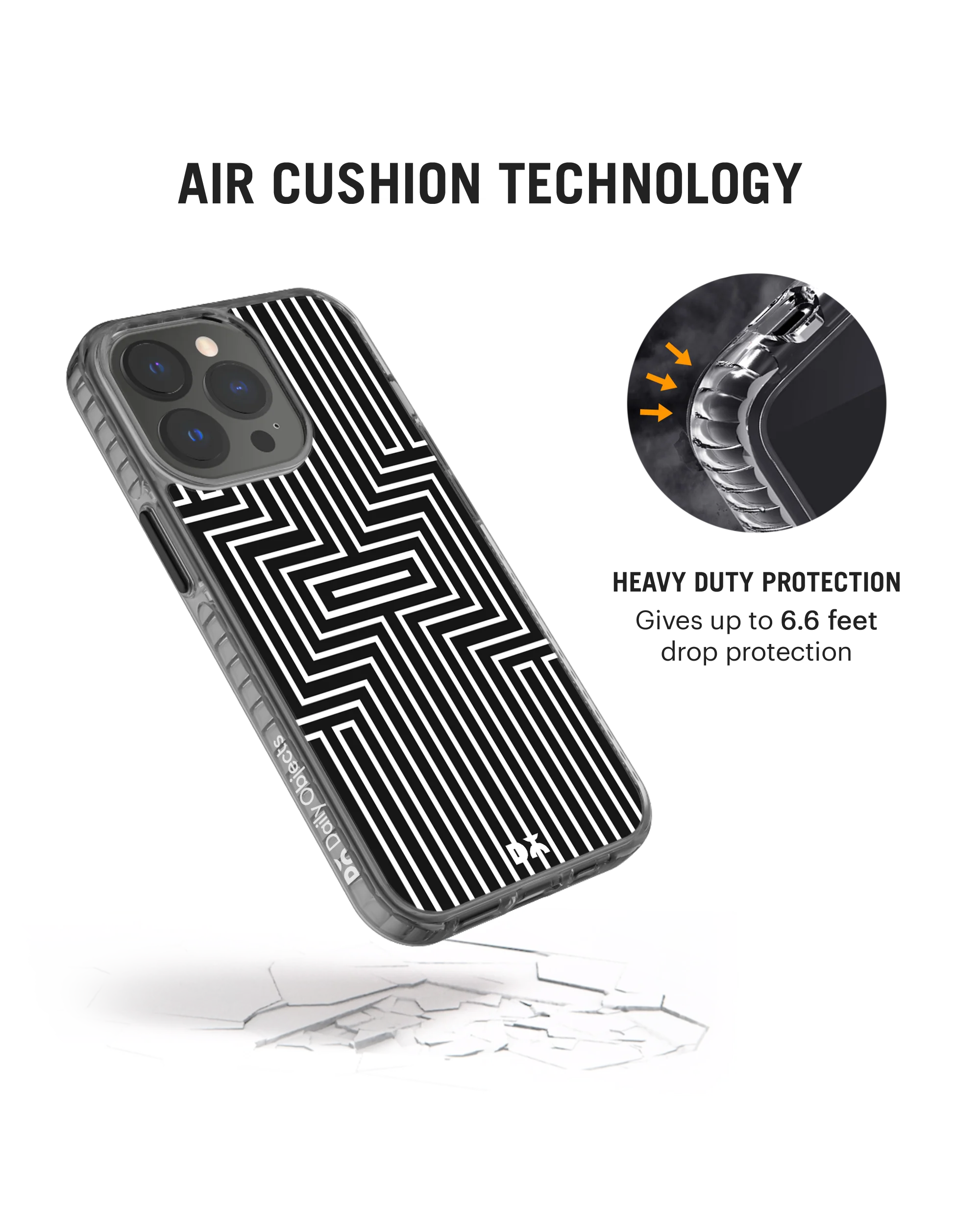 DailyObjects Maze White Stride 2.0 Phone Case Cover For iPhone 15 Pro - Image 5