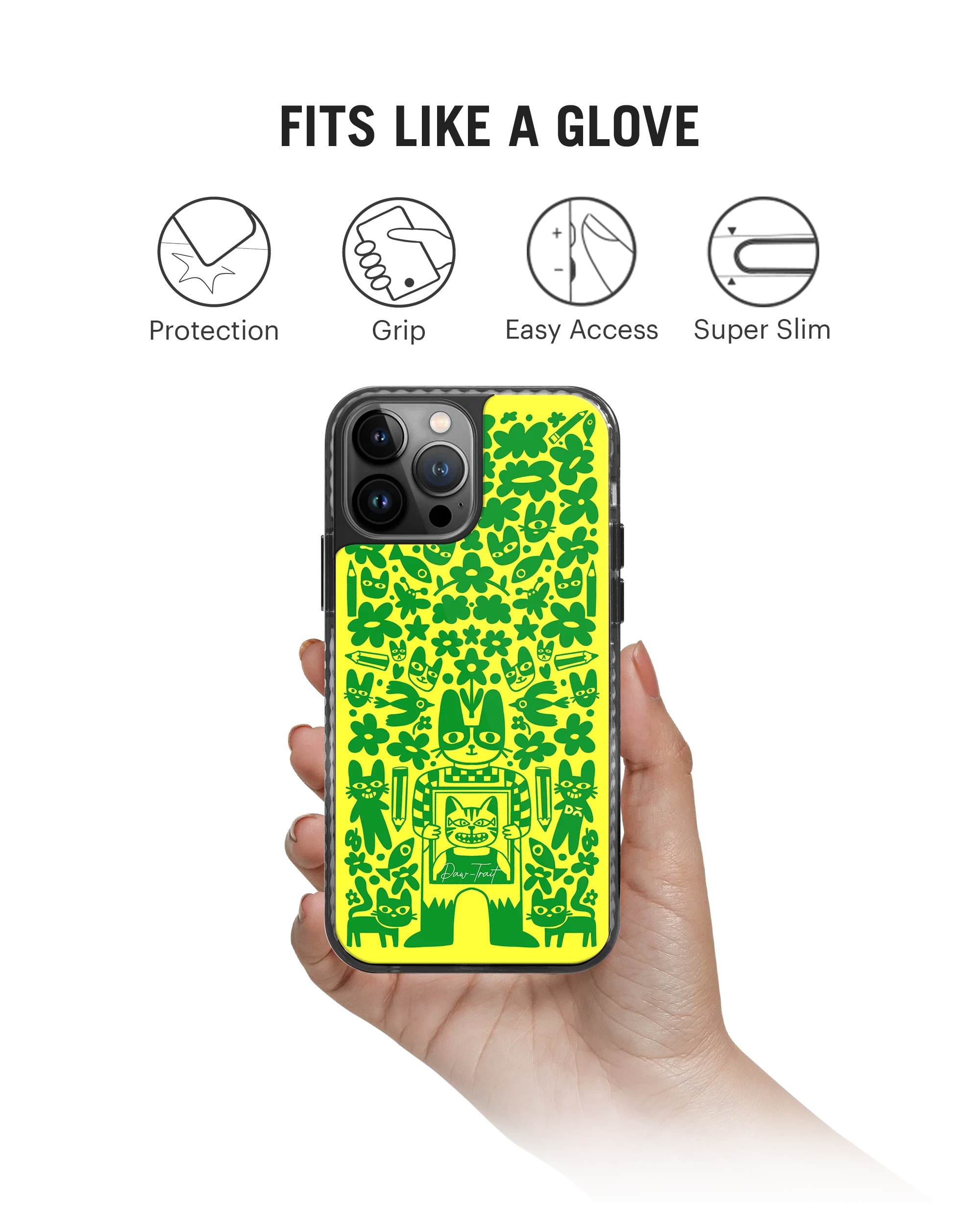 DailyObjects Mew Sketch Stride 2.0 Case Cover For iPhone 13 Pro - Image 2