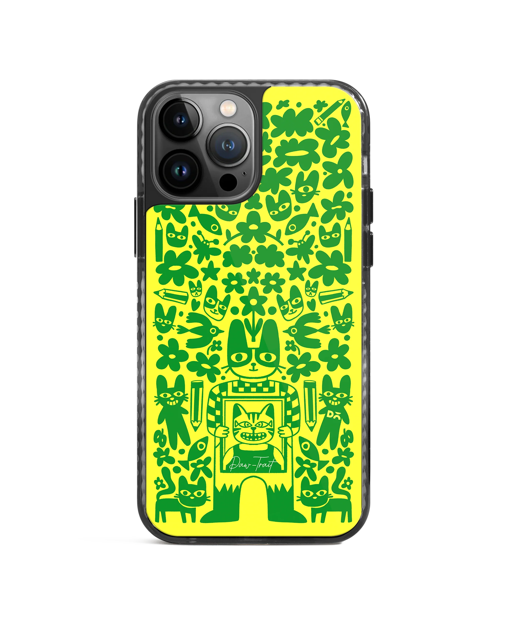 DailyObjects Mew Sketch Stride 2.0 Phone Case Cover For iPhone 15 Pro Max