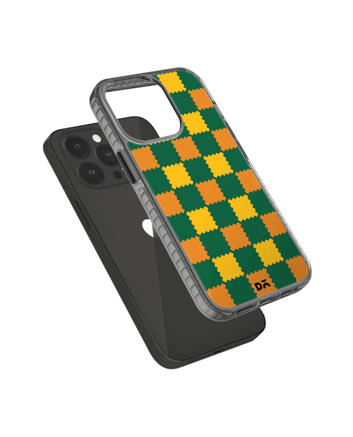 DailyObjects Multi Green Checkerboard Stride 2.0 Case Cover For iPhone 13 Pro - Image 4