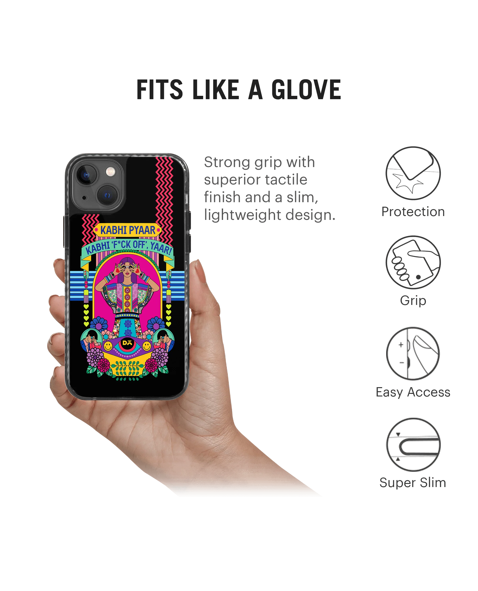 DailyObjects Nasty Pyaar Stride 2.0 Case Cover For iPhone 13 Mini - Image 4