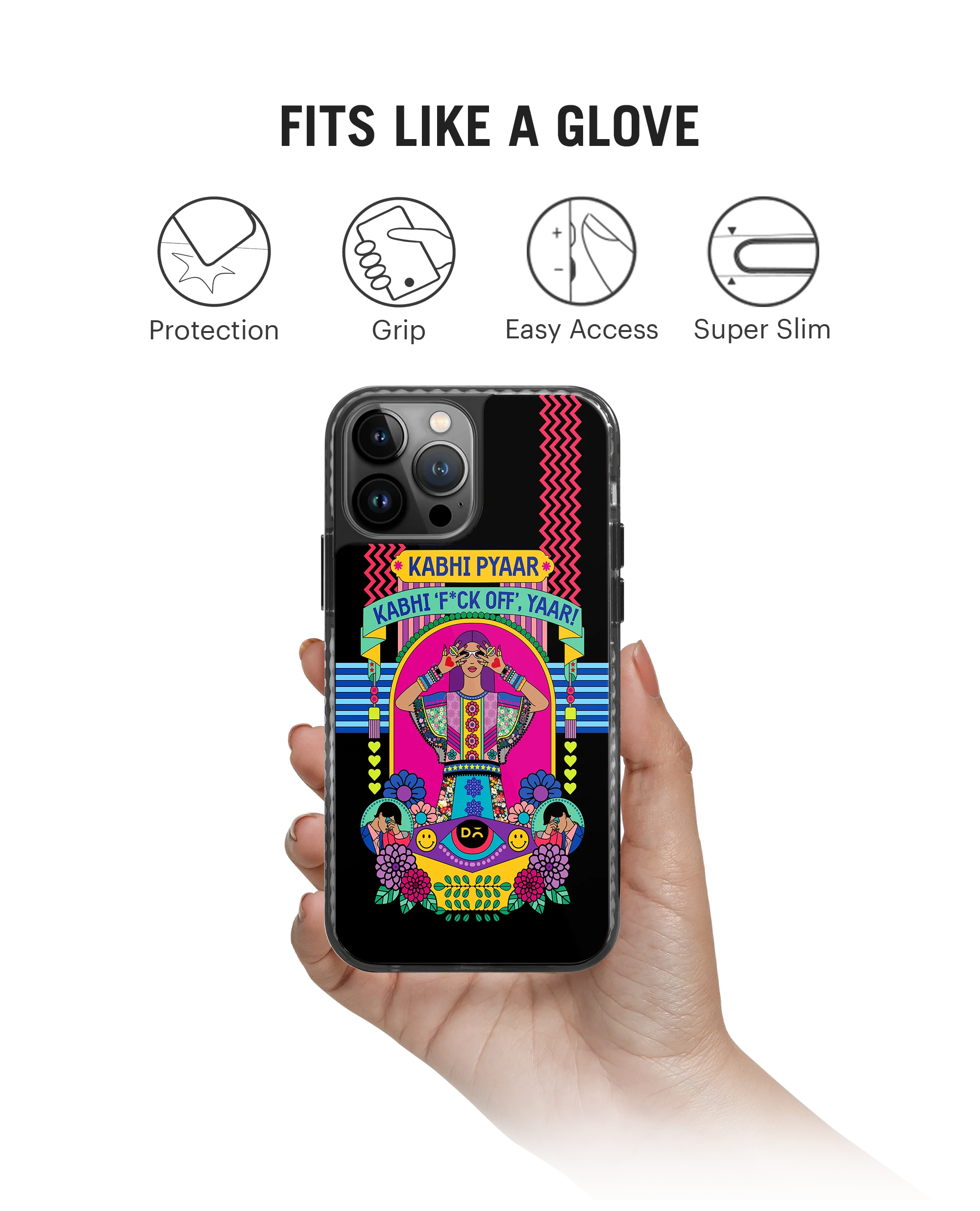 DailyObjects Nasty Pyaar Stride 2.0 Phone Case Cover For iPhone 15 Pro - Image 2