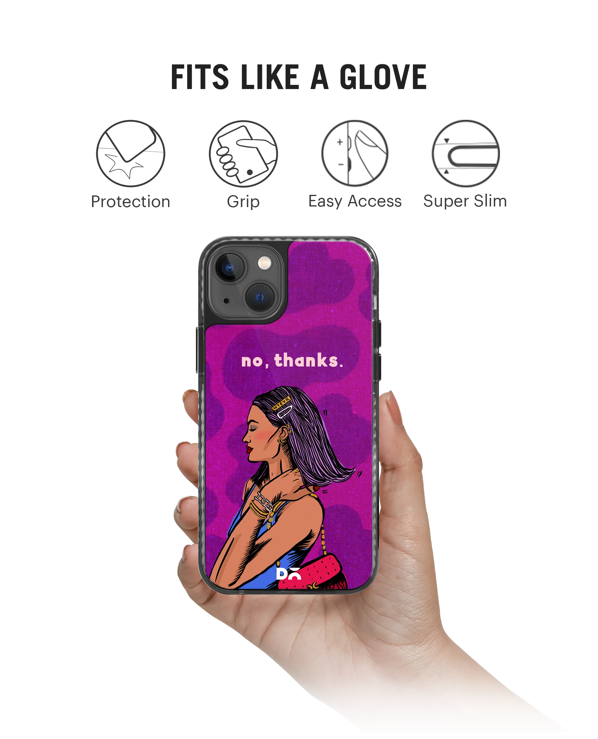DailyObjects No thanks Stride 2.0 Phone Case Cover For iPhone 15 Plus - Image 2