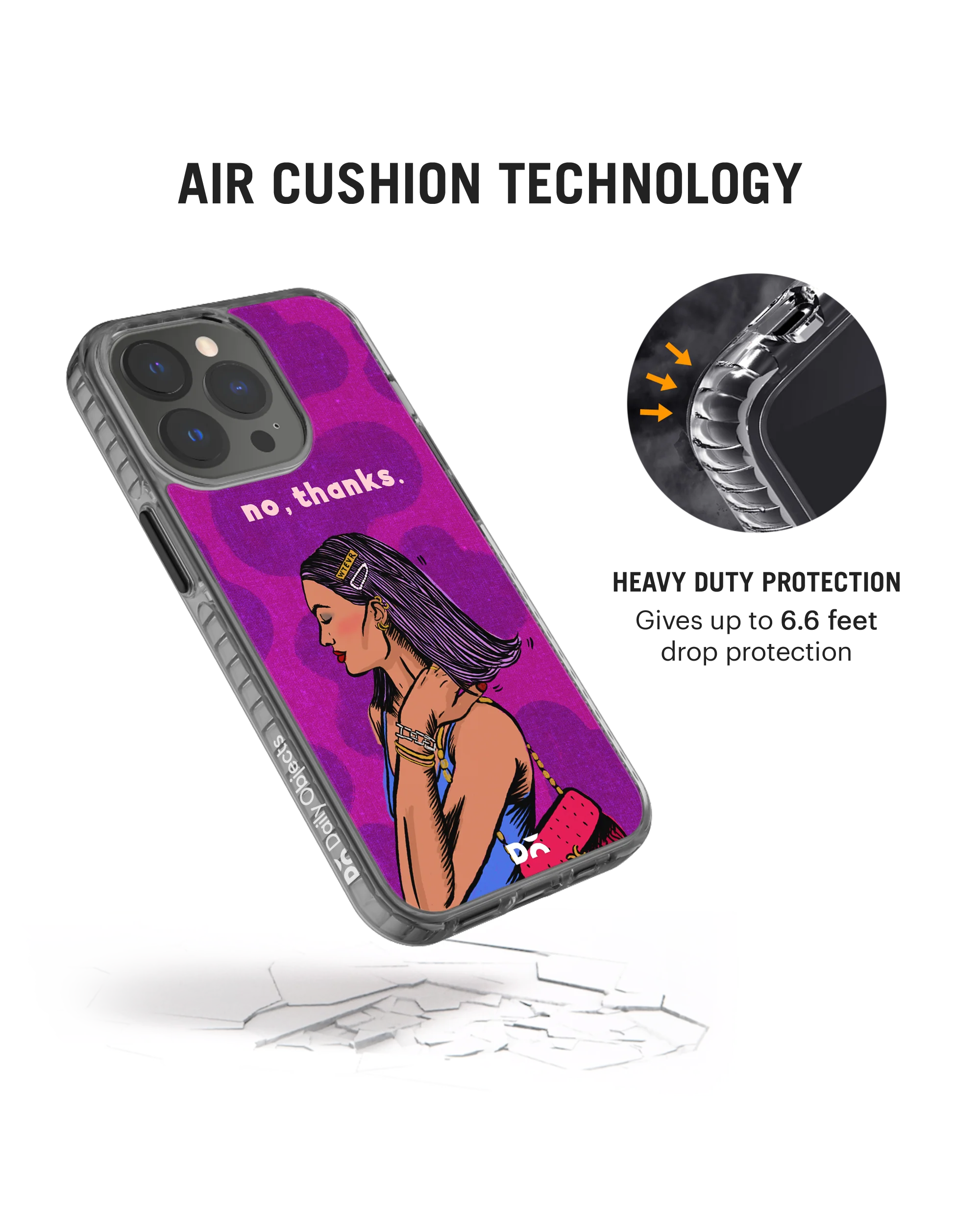 DailyObjects No thanks Stride 2.0 Phone Case Cover For iPhone 15 Pro Max - Image 5