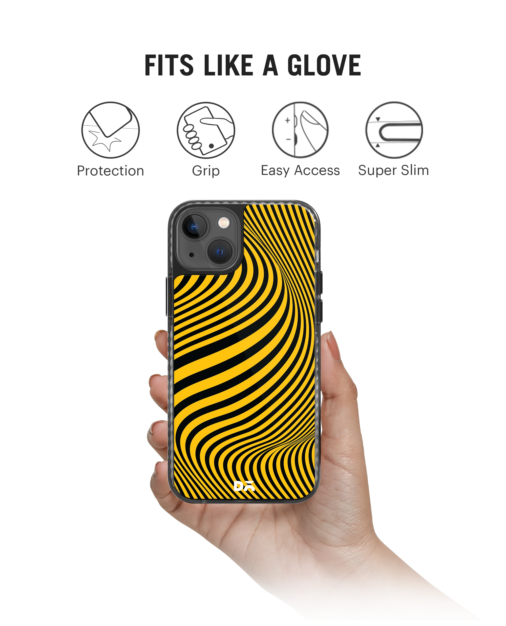 DailyObjects Ochre Waves Stride 2.0 Phone Case Cover For iPhone 15 Plus - Image 2