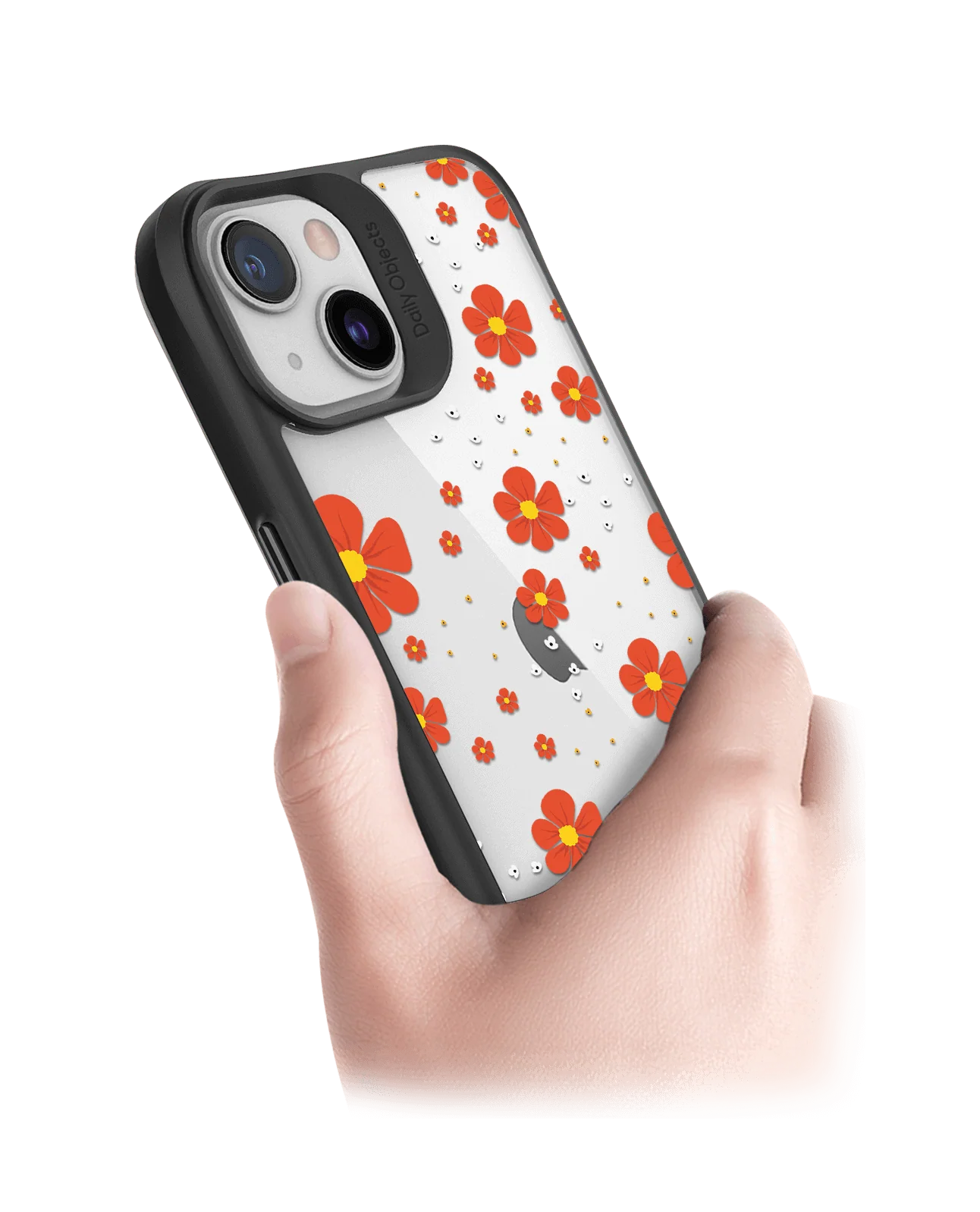 DailyObjects Orange Cosmos Black Hybrid Clear Case Cover For iPhone 13 Mini - Image 2