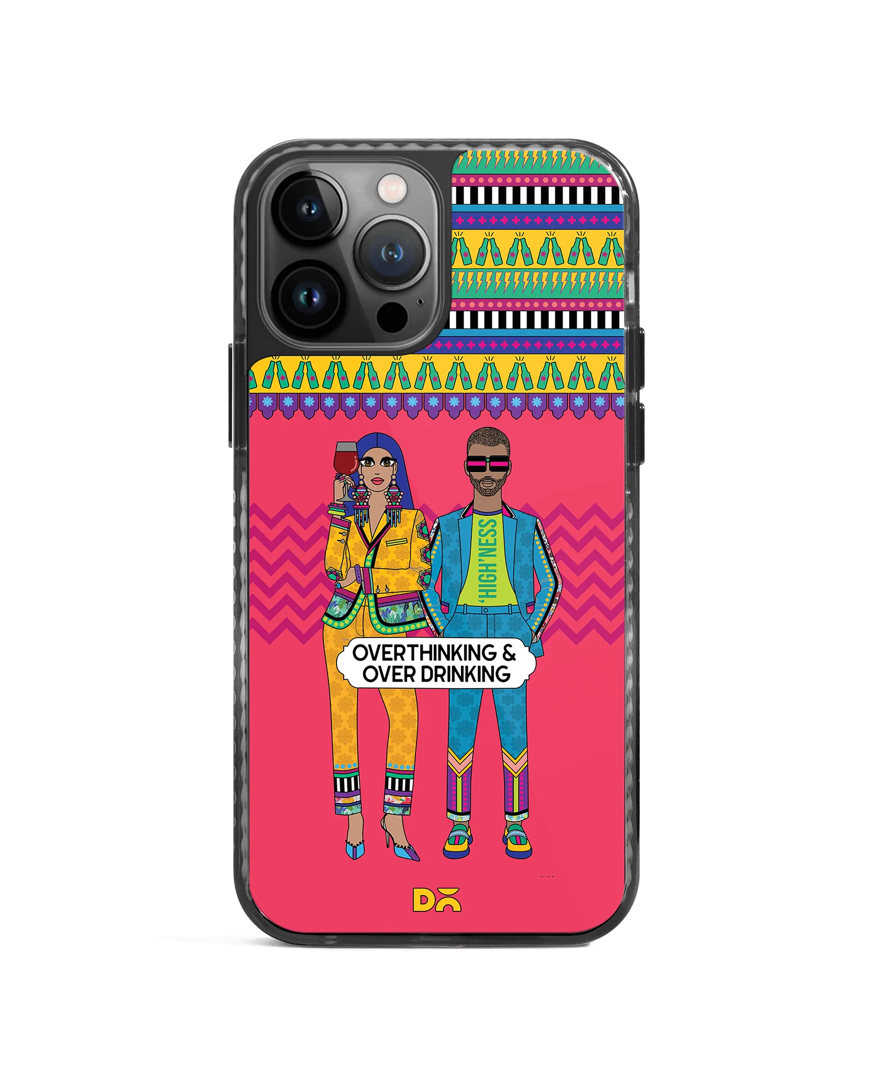 DailyObjects Overthinking & Overdrinking Stride 2.0 Case Cover For iPhone 13 Pro
