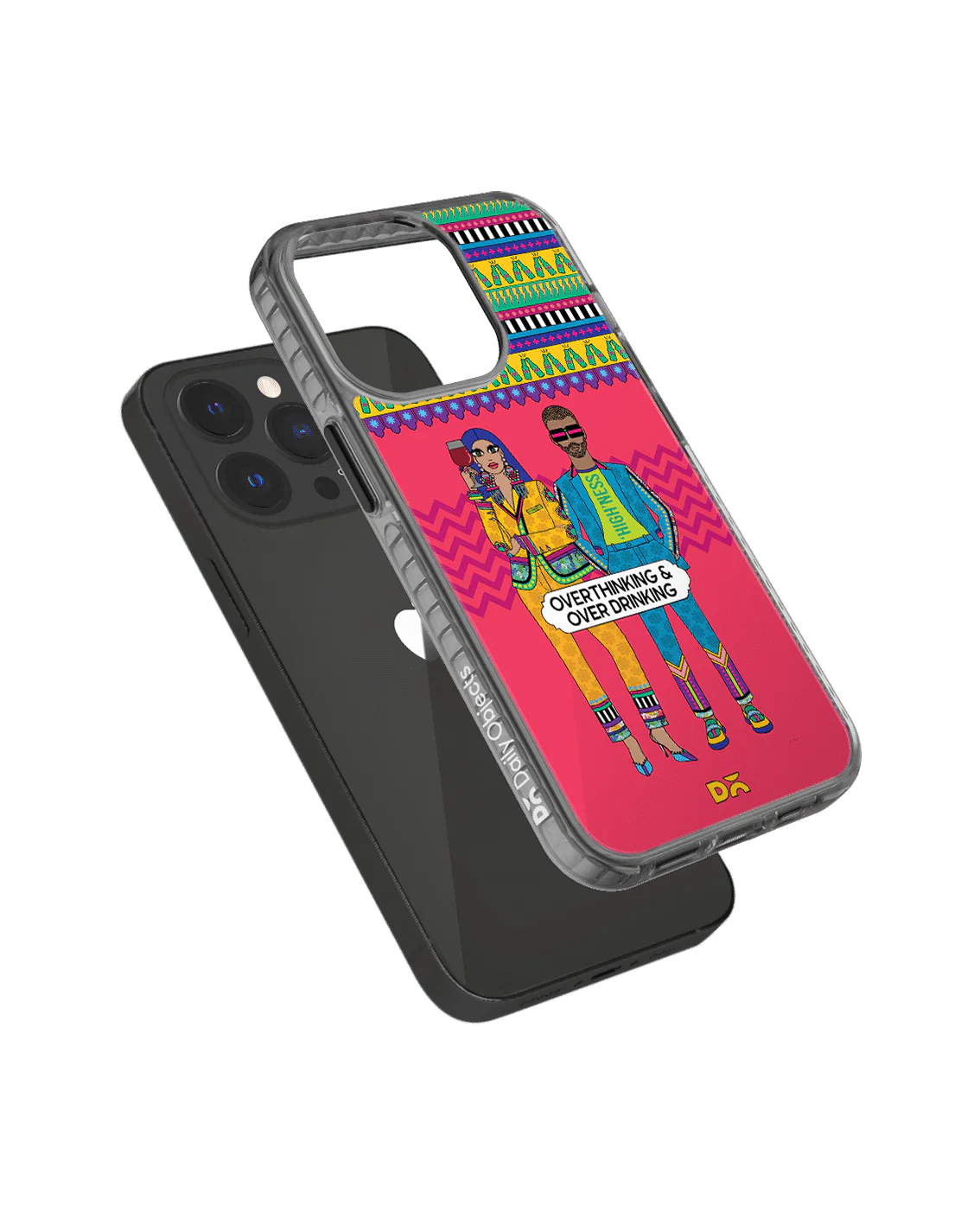 DailyObjects Overthinking & Overdrinking Stride 2.0 Case Cover For iPhone 13 Pro - Image 5