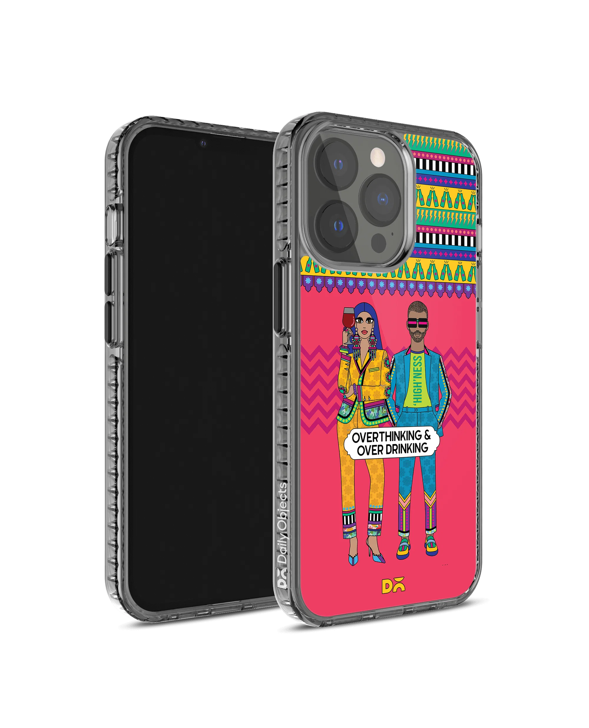 DailyObjects Overthinking & Overdrinking Stride 2.0 Phone Case Cover For iPhone 14 Pro - Image 3