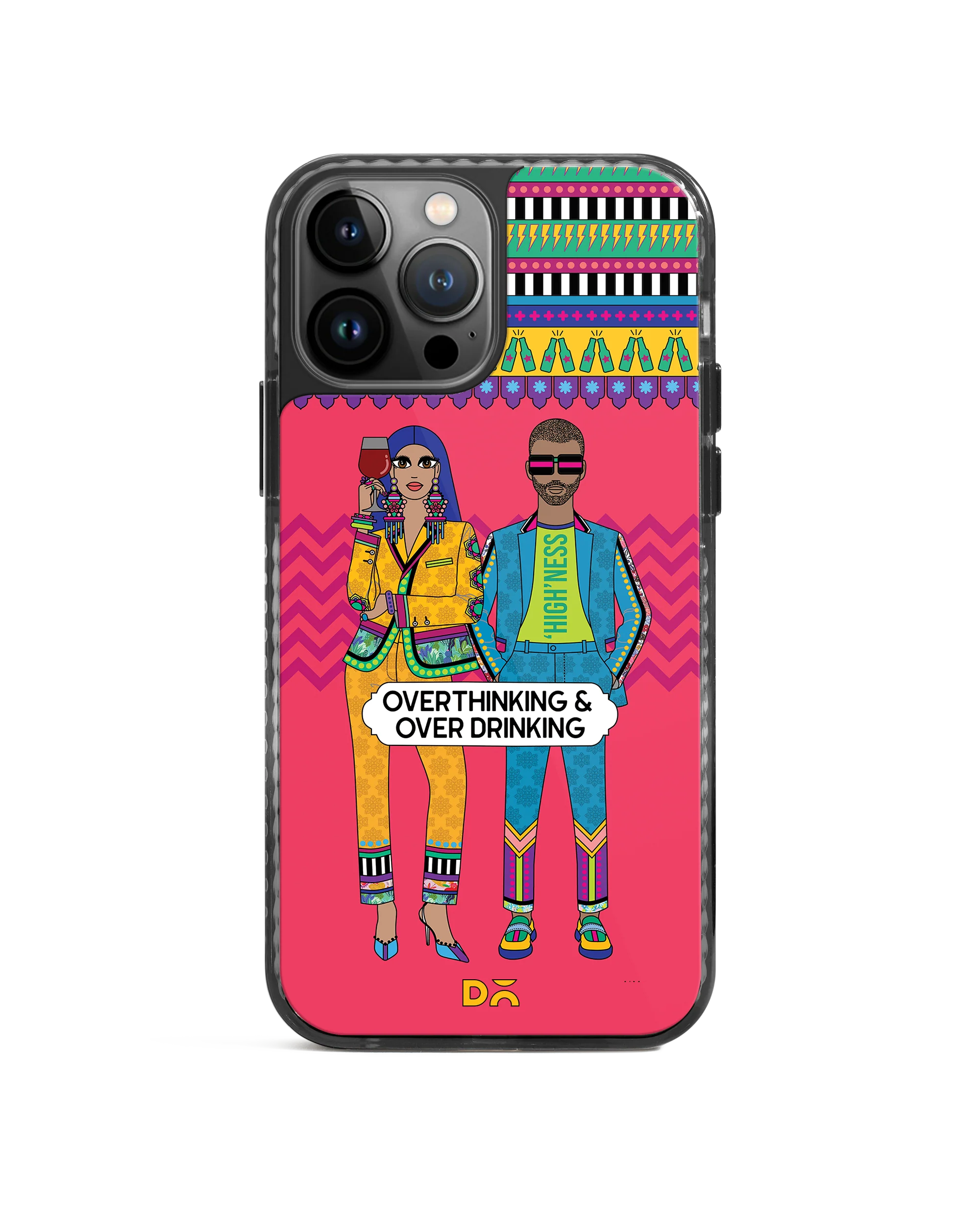 DailyObjects Overthinking & Overdrinking Stride 2.0 Phone Case Cover For iPhone 15 Pro