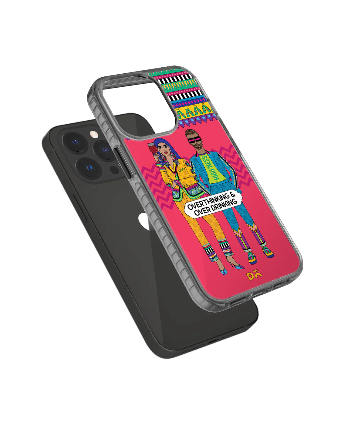 DailyObjects Overthinking & Overdrinking Stride 2.0 Phone Case Cover For iPhone 15 Pro - Image 6