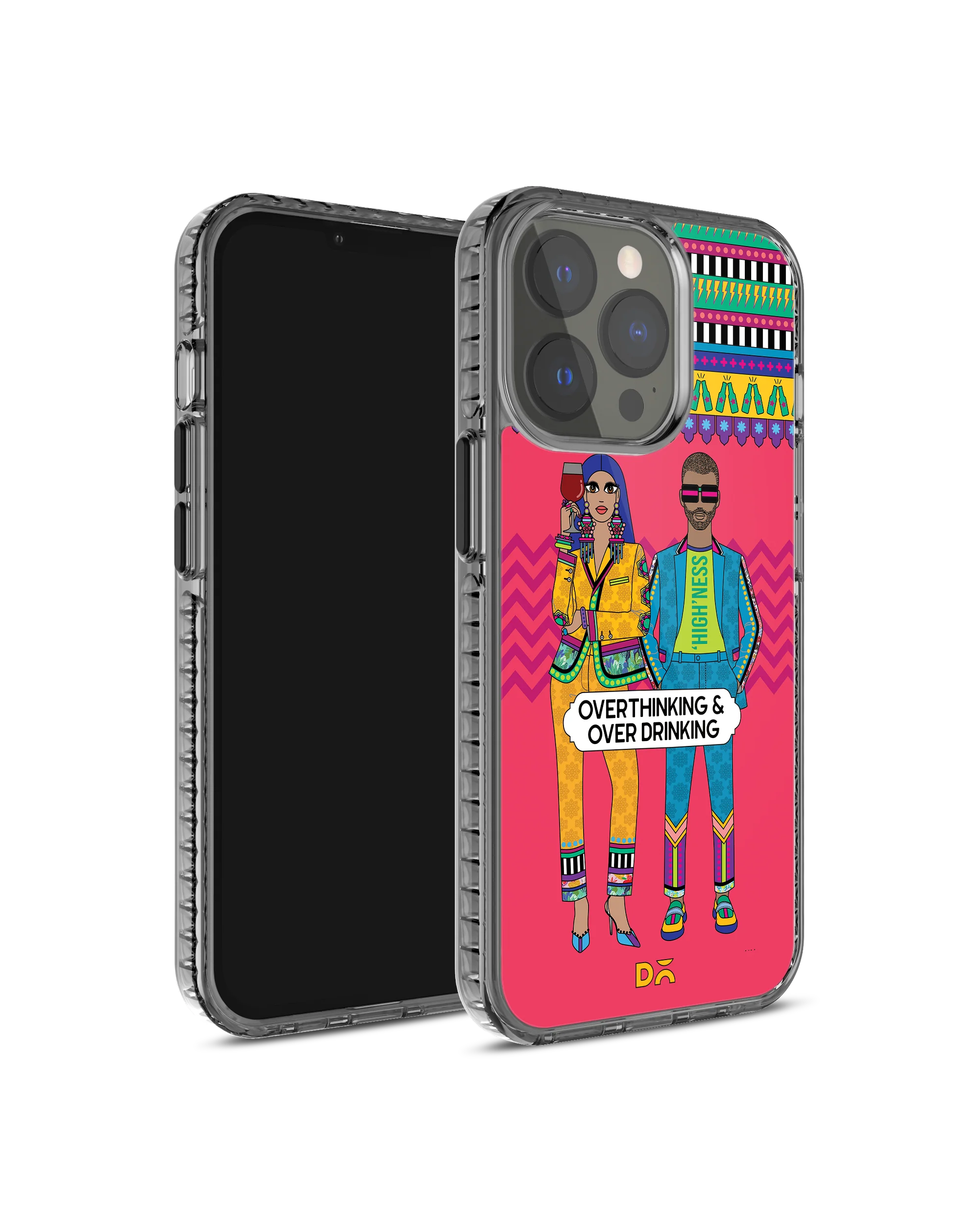 DailyObjects Overthinking & Overdrinking Stride 2.0 Phone Case Cover For iPhone 15 Pro Max - Image 3