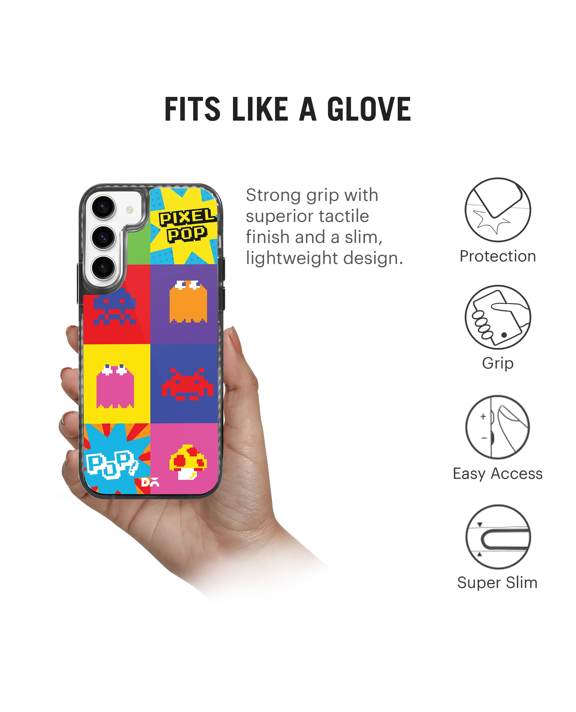DailyObjects Pixel Pop Stride 2.0 Case Cover For Samsung Galaxy S23 Plus - Image 5