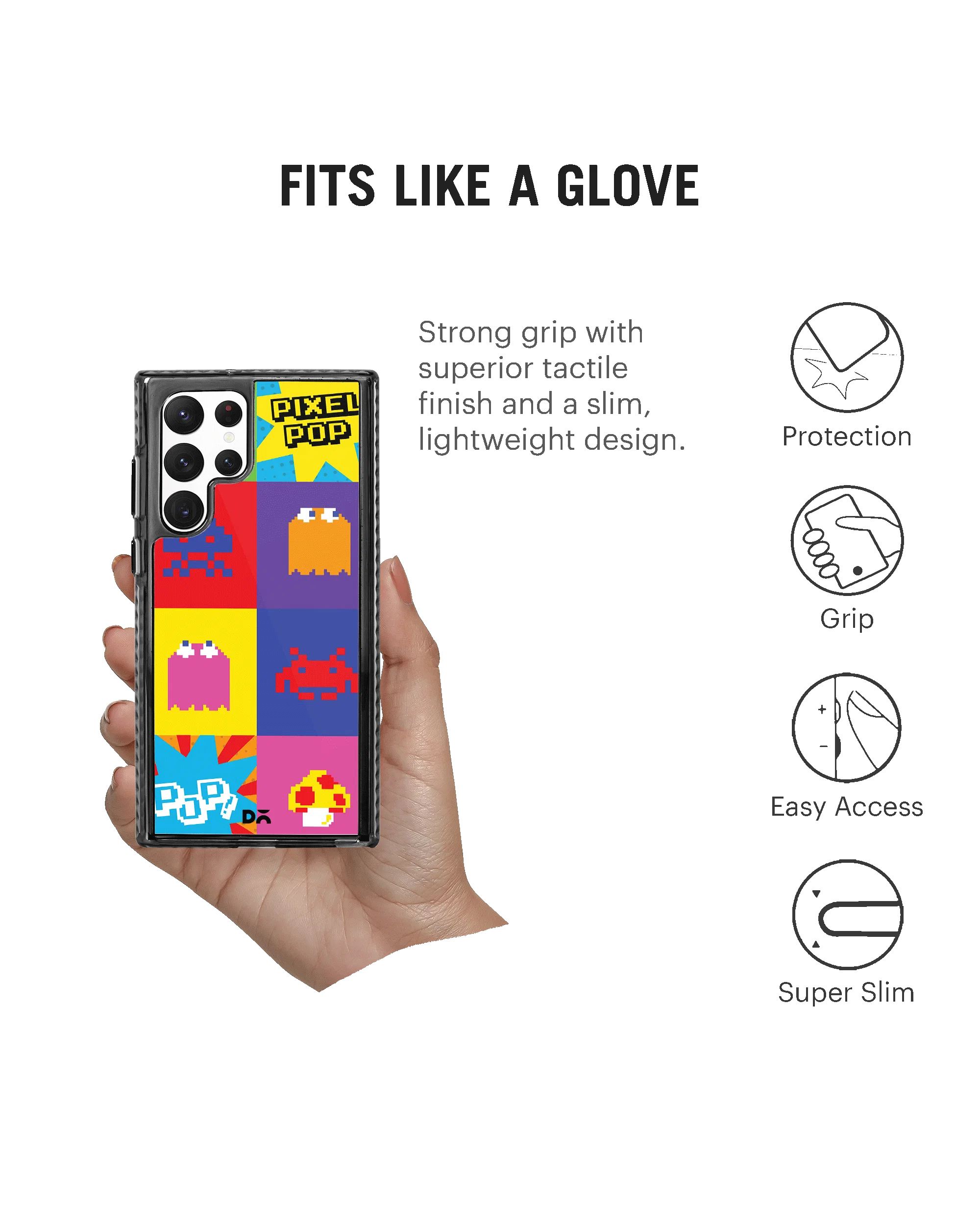 DailyObjects Pixel Pop Stride 2.0 Case Cover For Samsung Galaxy S23 Ultra - Image 5