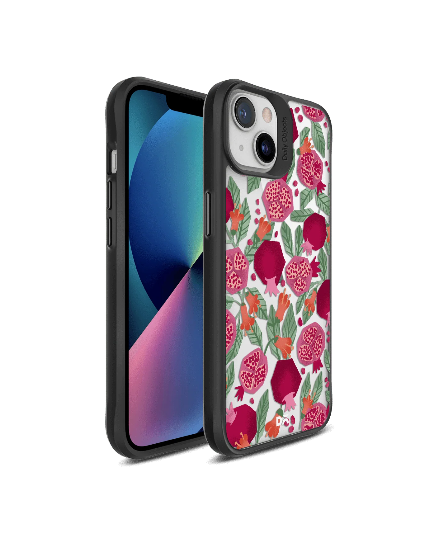 DailyObjects Pomegranate Party Black Hybrid Clear Case Cover For iPhone 13 Mini - Image 3