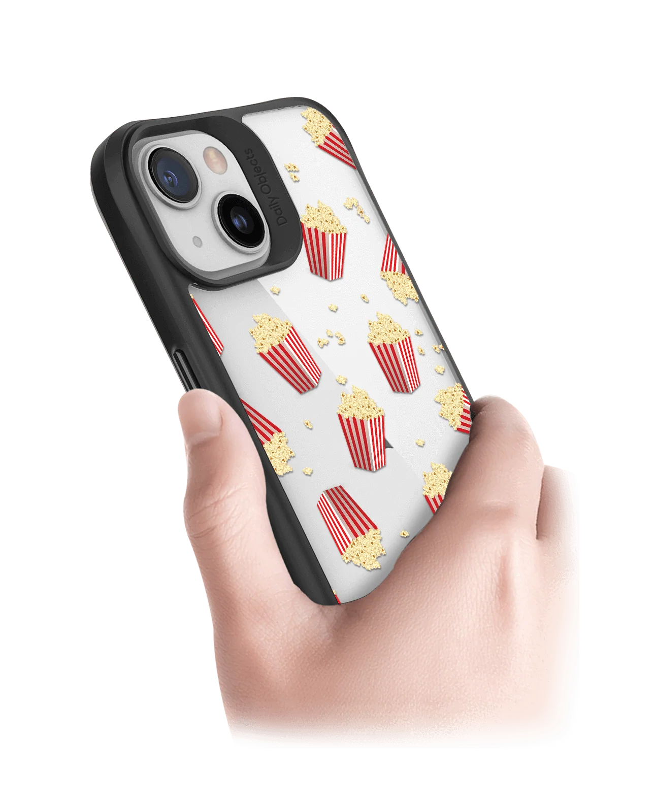 DailyObjects Popcorn Icon Black Hybrid Clear Case Cover For iPhone 13 Mini - Image 2