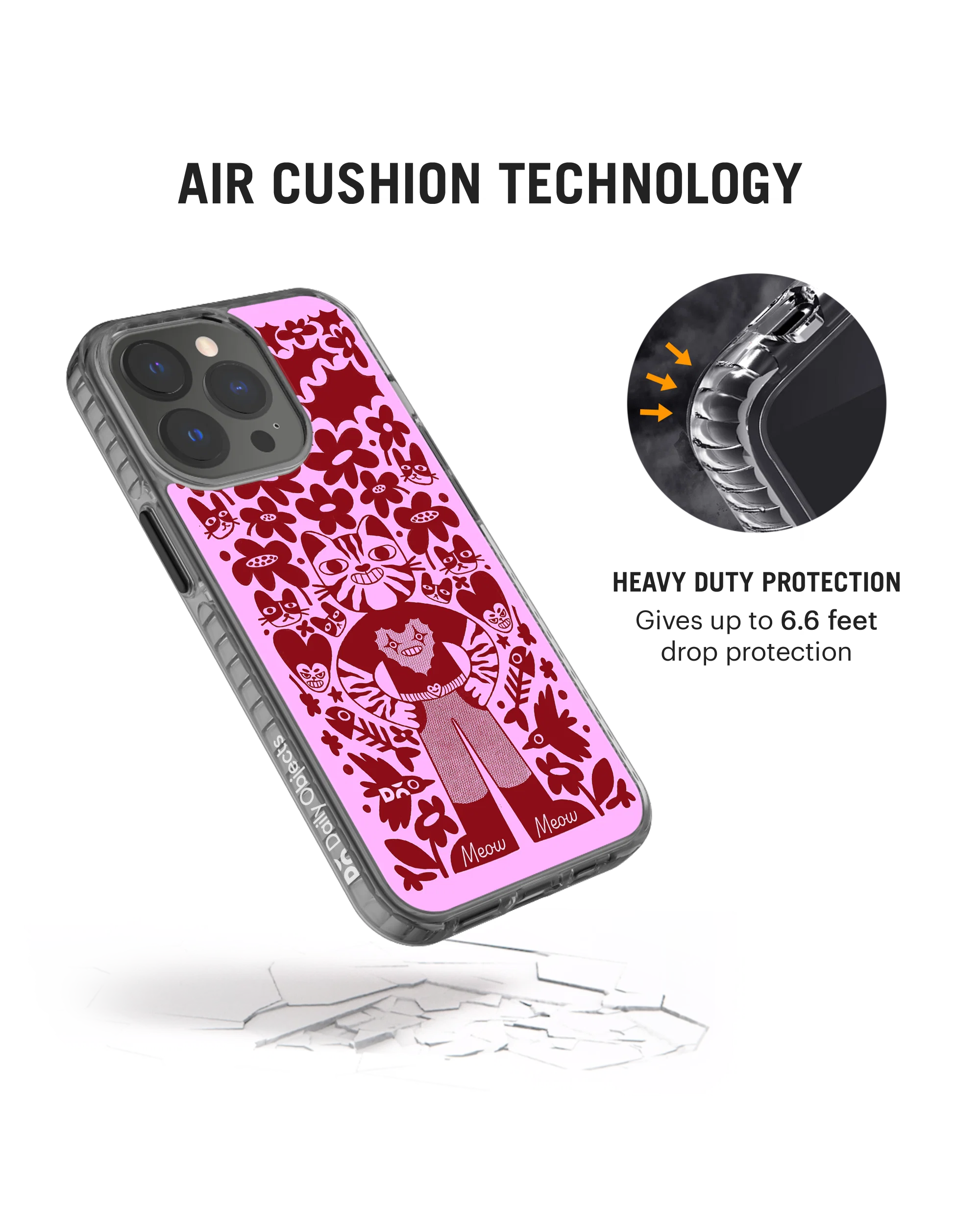 DailyObjects Purr Man Stride 2.0 Phone Case Cover For iPhone 14 Pro - Image 5
