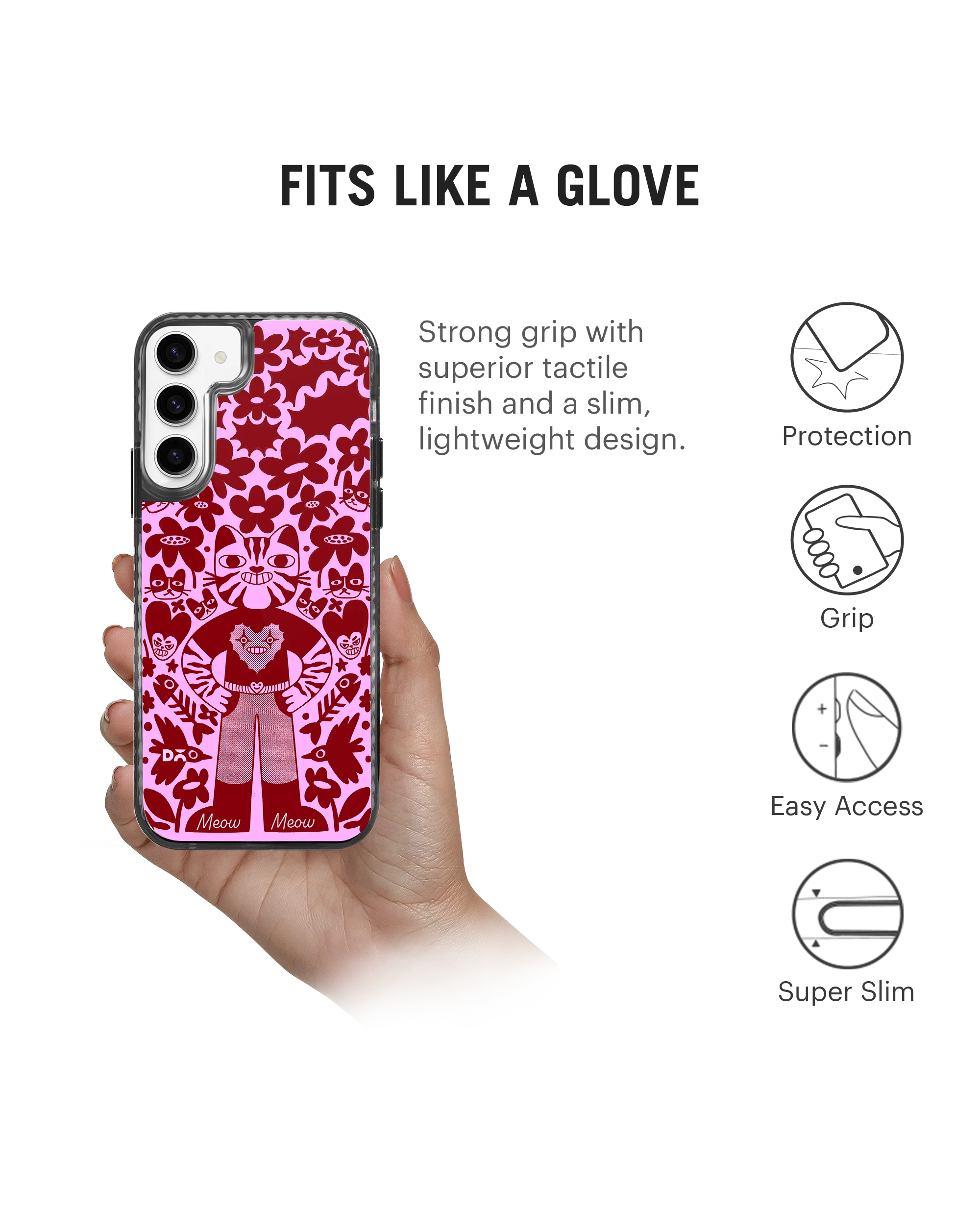 DailyObjects Purr Man Stride 2.0 Case Cover For Samsung Galaxy S23 Plus - Image 5