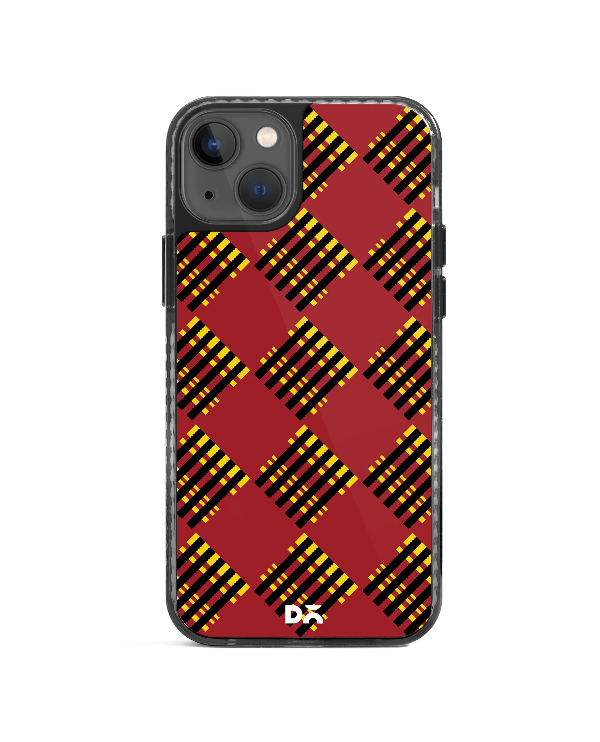 DailyObjects Red Striped Checks Stride 2.0 Case Cover For iPhone 13