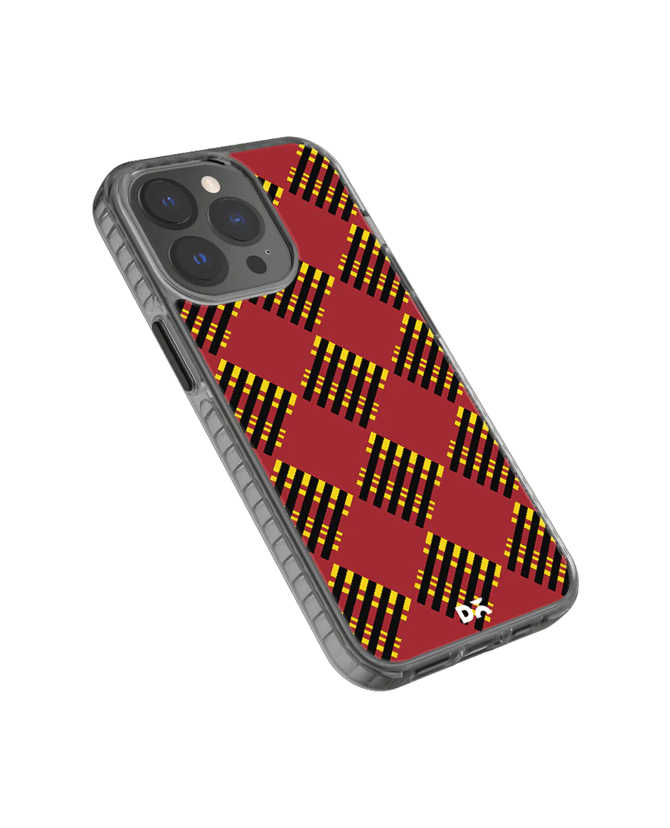 DailyObjects Red Striped Checks Stride 2.0 Case Cover For iPhone 13 Pro - Image 4