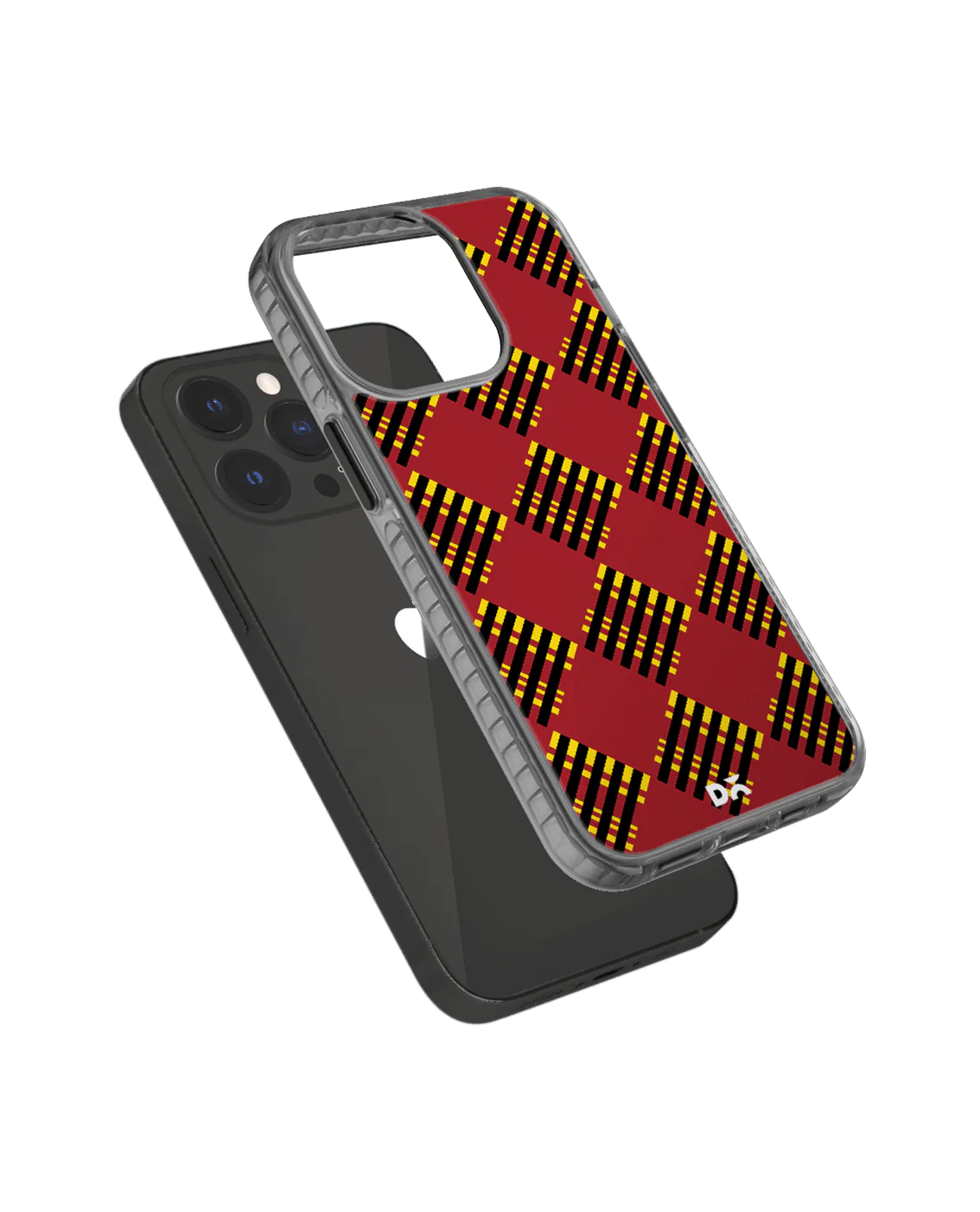 DailyObjects Red Striped Checks Stride 2.0 Case Cover For iPhone 13 Pro Max - Image 4
