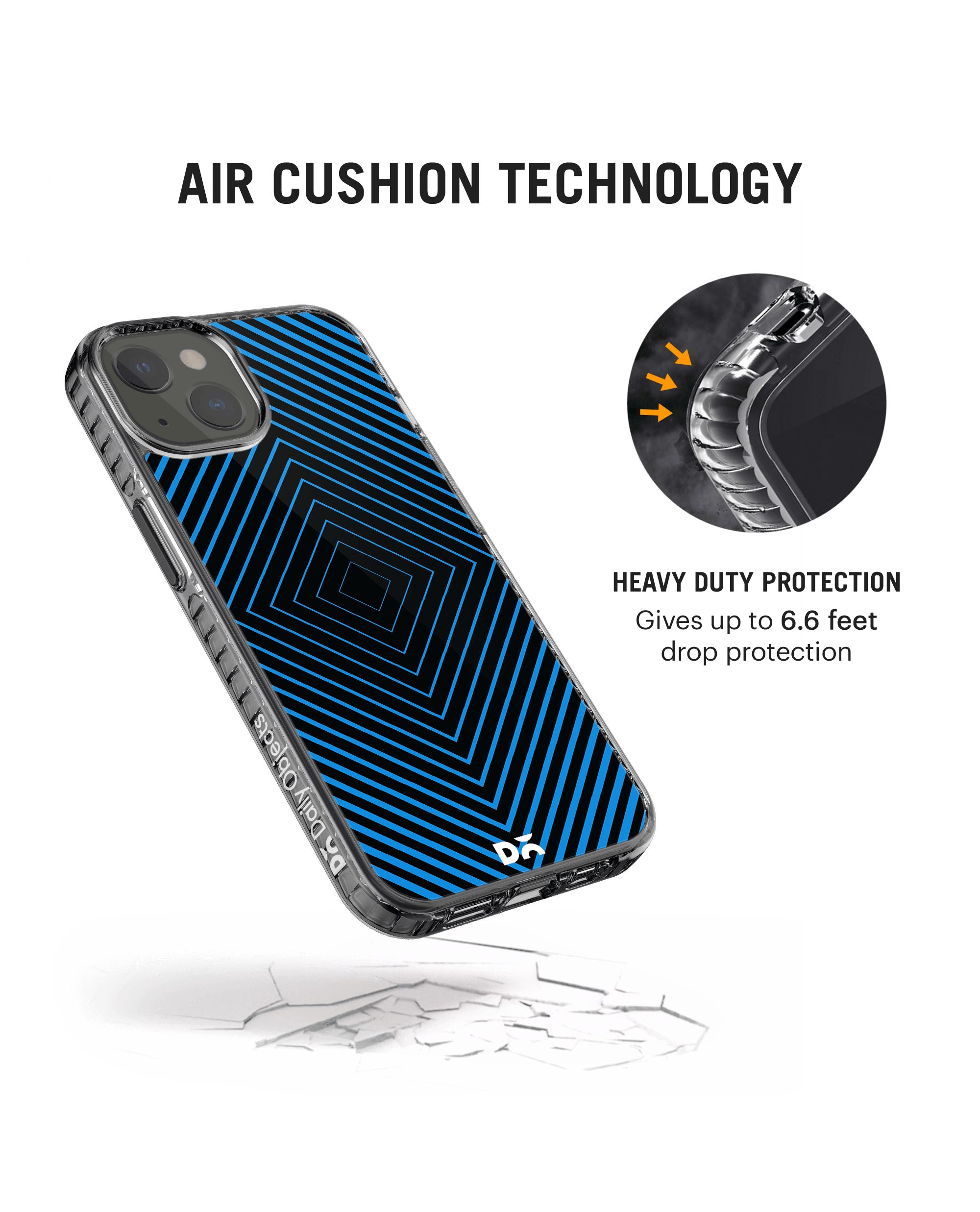 DailyObjects Rhombus Aqua Stride 2.0 Phone Case Cover For iPhone 14 - Image 2