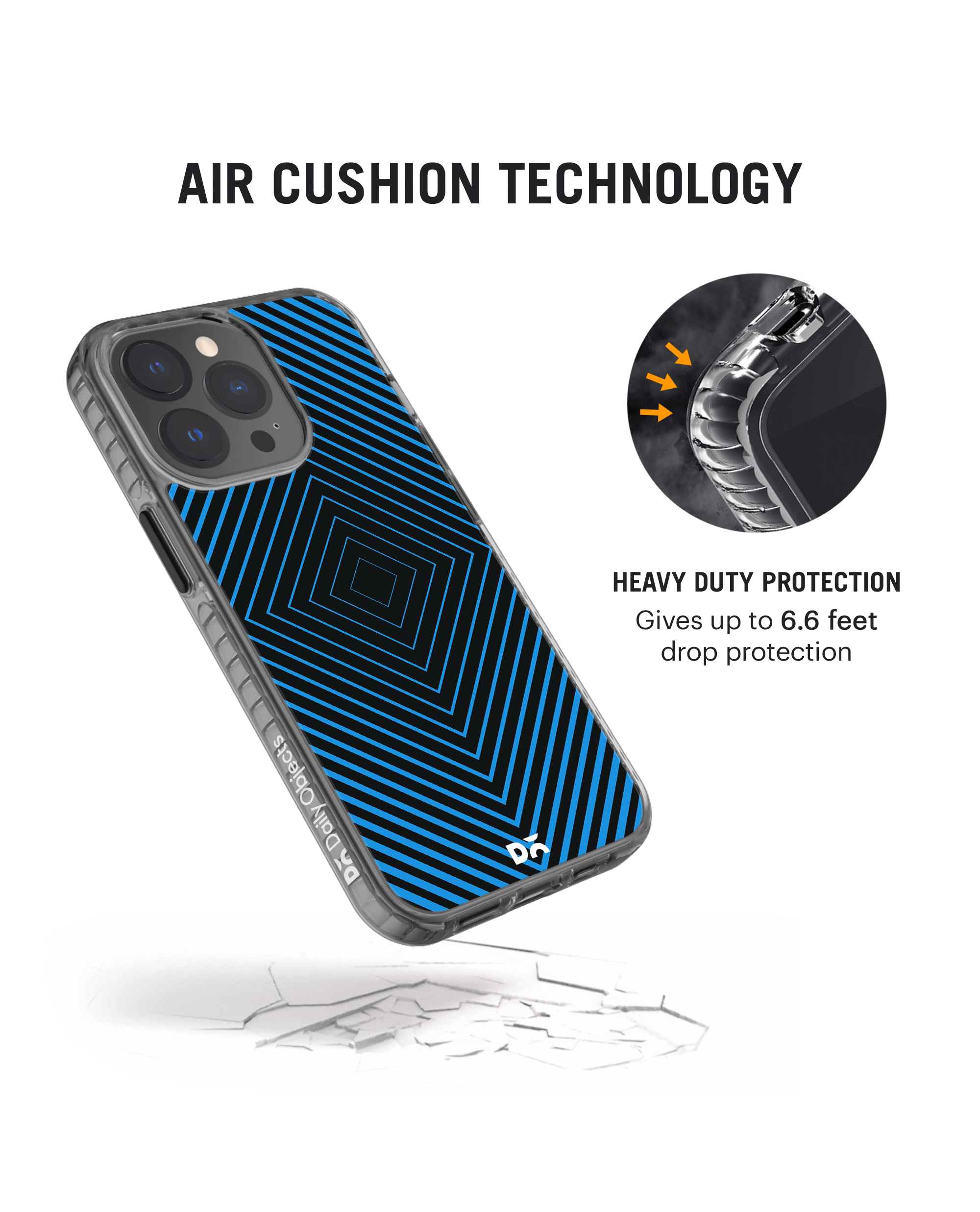 DailyObjects Rhombus Aqua Stride 2.0 Phone Case Cover For iPhone 14 Pro Max - Image 4
