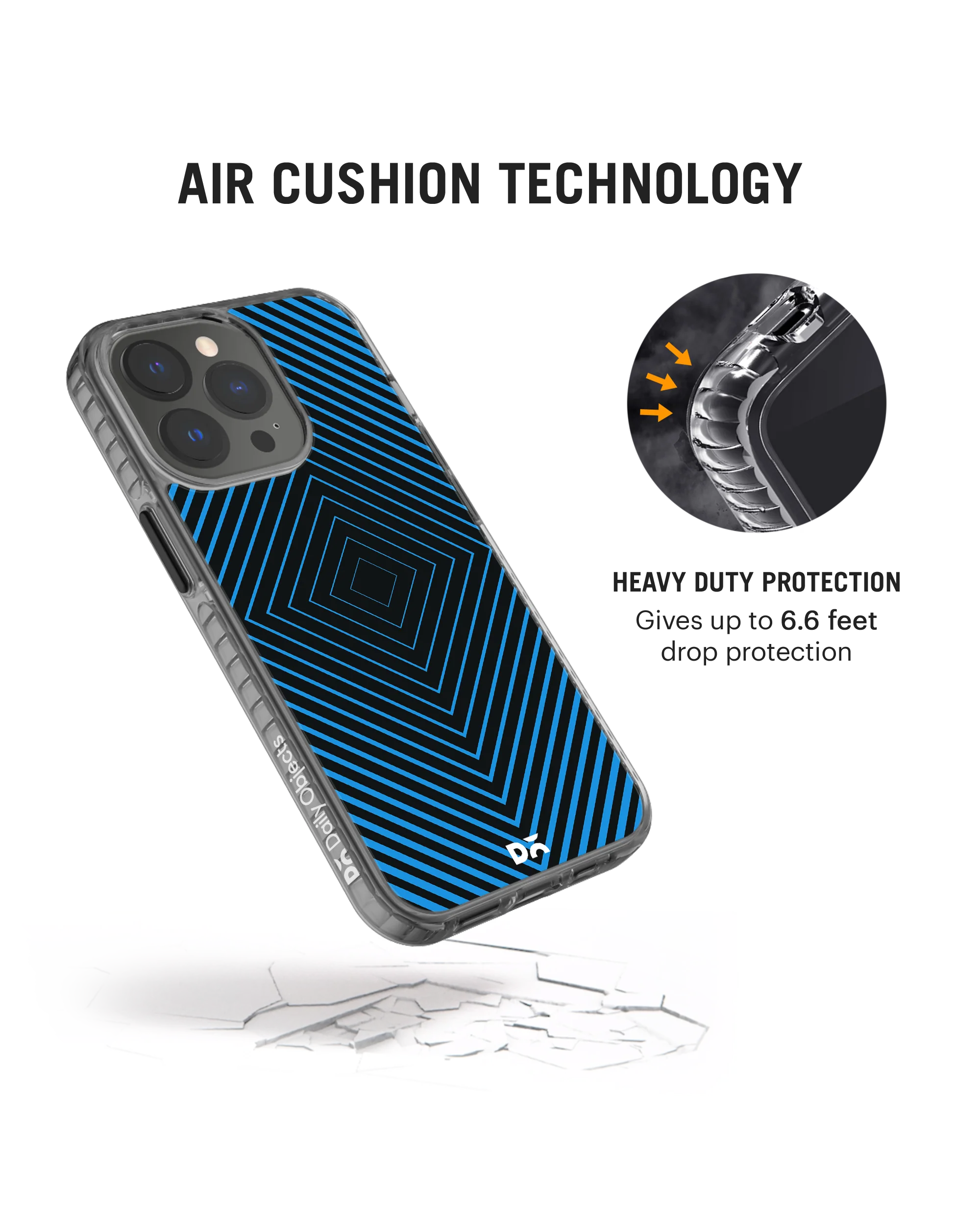 DailyObjects Rhombus Aqua Stride 2.0 Phone Case Cover For iPhone 15 Pro - Image 5