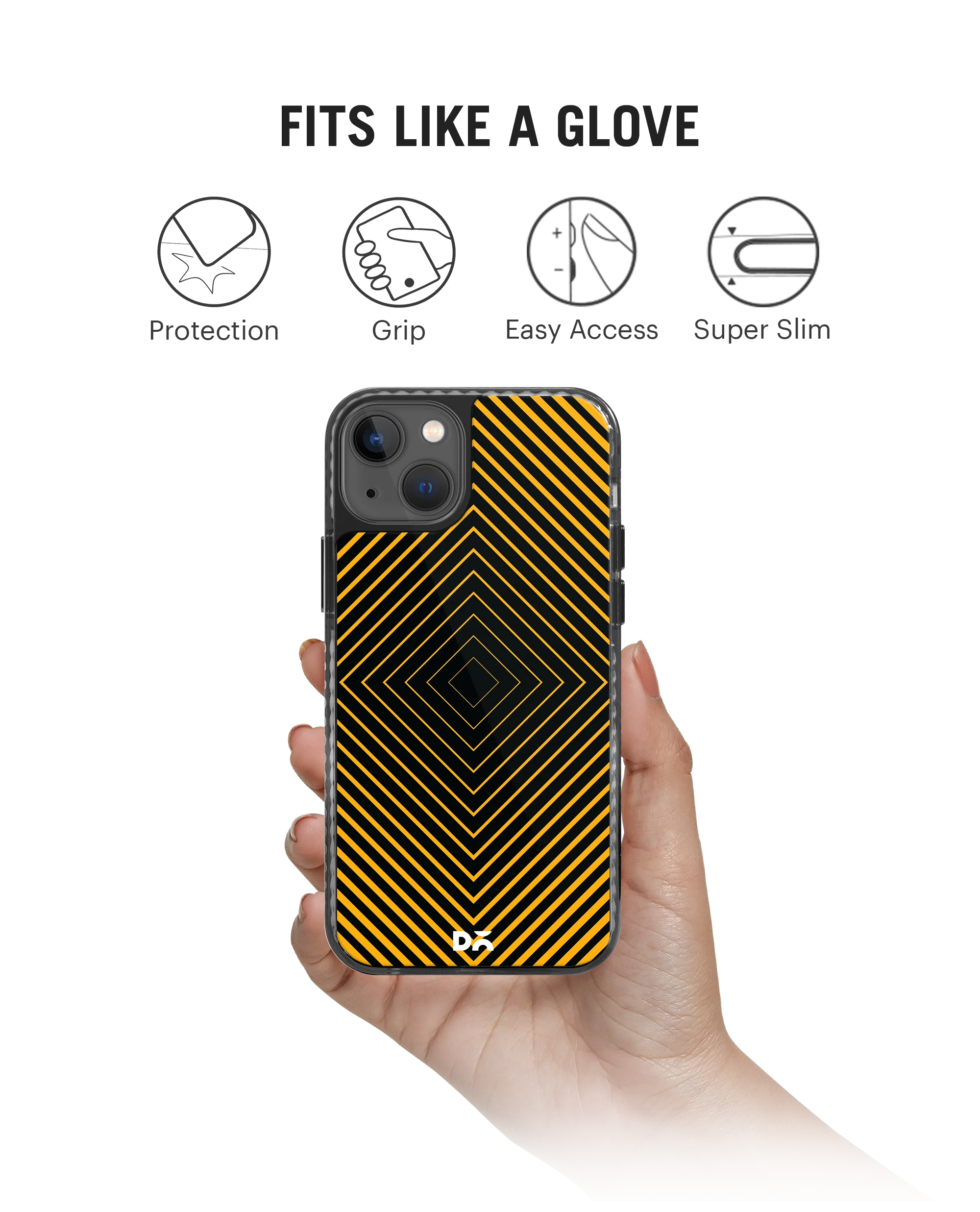 DailyObjects Rhombus Ochre Stride 2.0 Phone Case Cover For iPhone 15 - Image 2