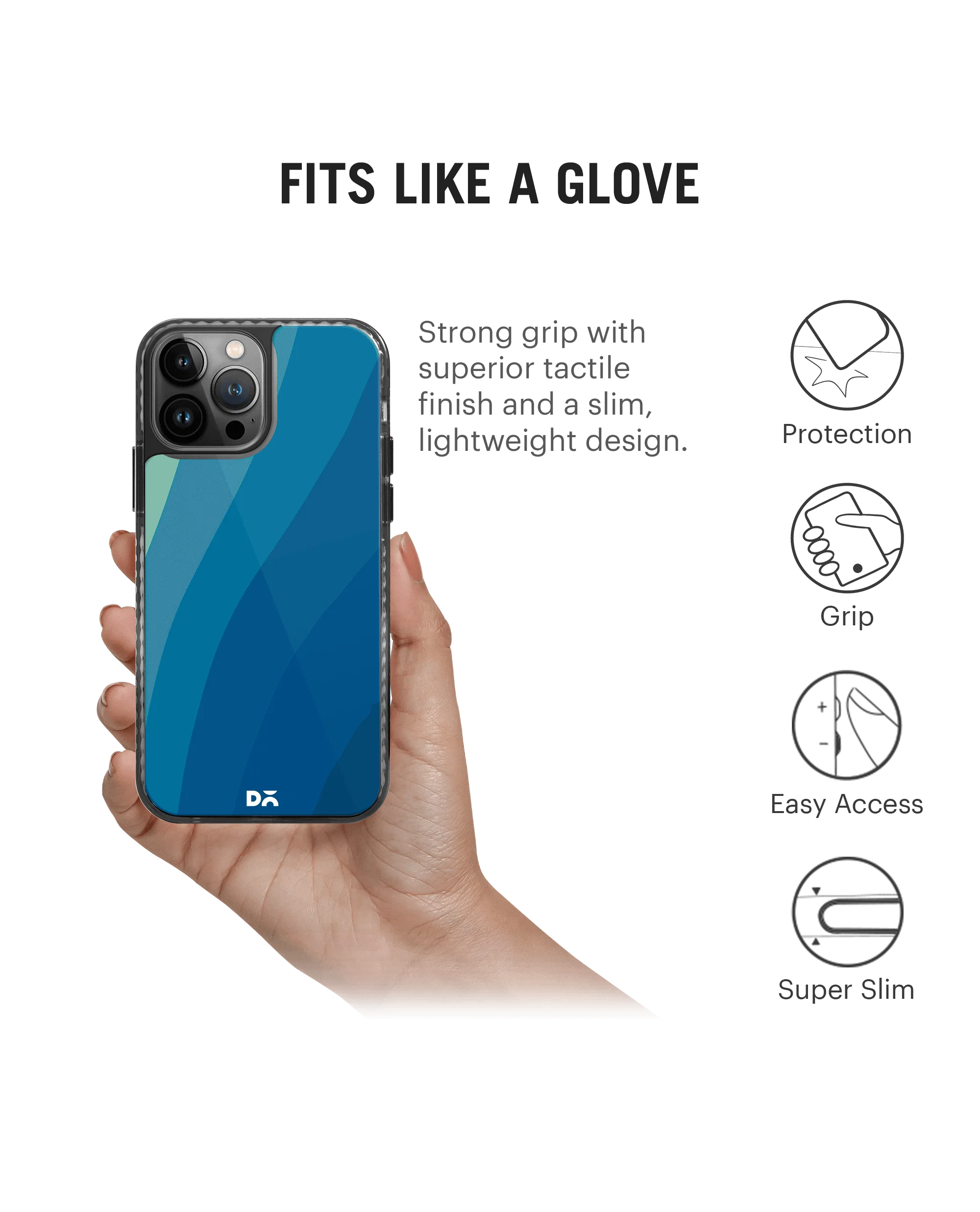 DailyObjects Sea Waves Stride 2.0 Phone Case Cover For iPhone 14 Pro Max - Image 2