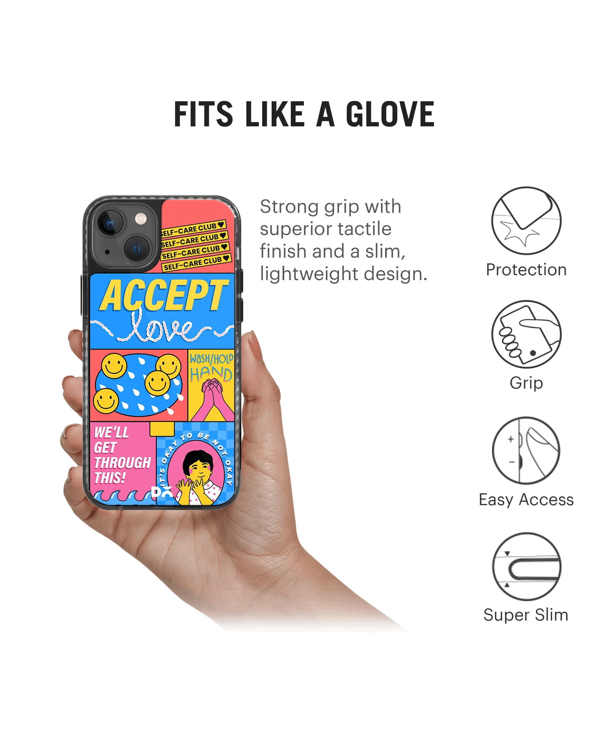 DailyObjects Self-Love Club Stride 2.0 Case Cover For iPhone 13 - Image 5
