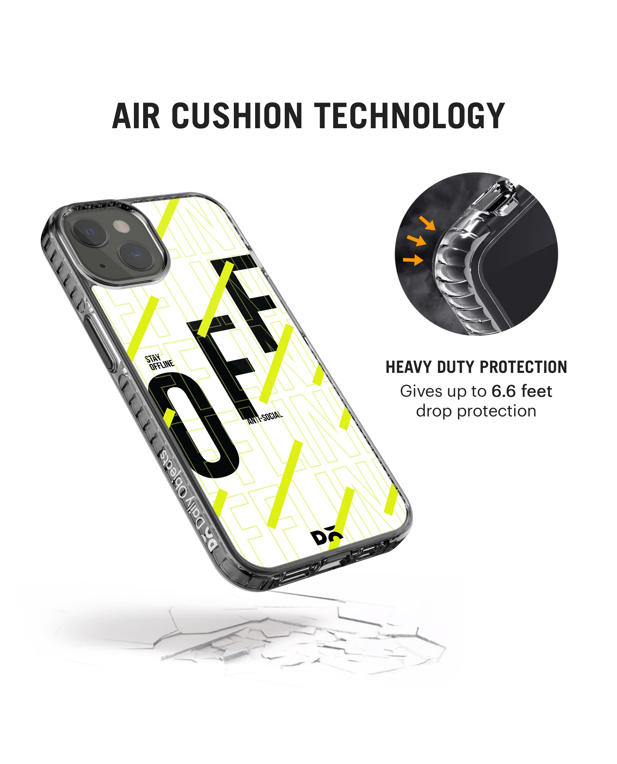 DailyObjects Stay Offline Stride 2.0 Phone Case Cover For iPhone 15 Plus - Image 6