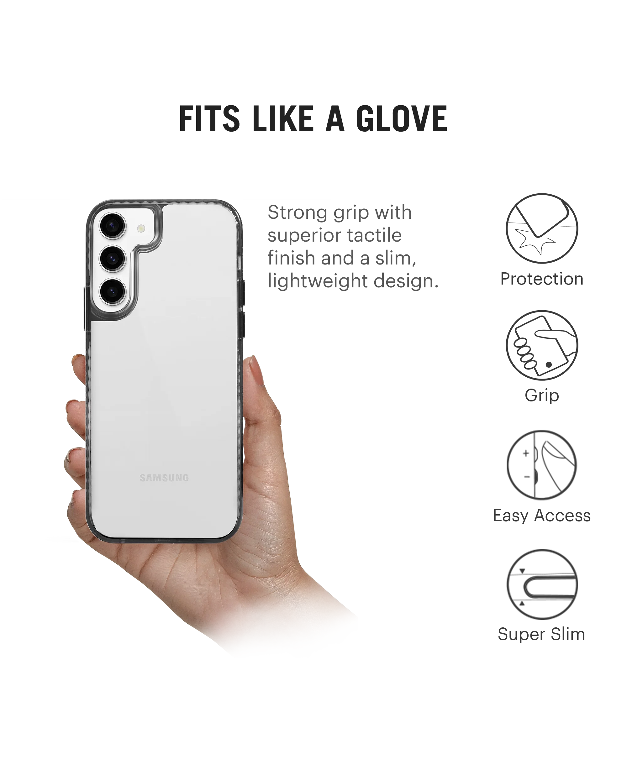DailyObjects Stride 2.0 Clear Case Cover For Samsung Galaxy S23 - Image 7