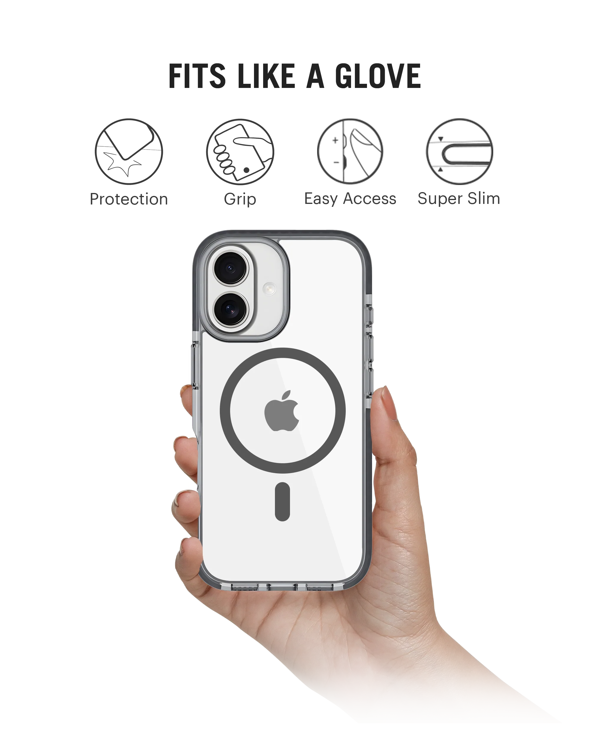 DailyObjects Stride 3.0 Clear MagSafe Phone Case Cover For iPhone 16 - Image 6