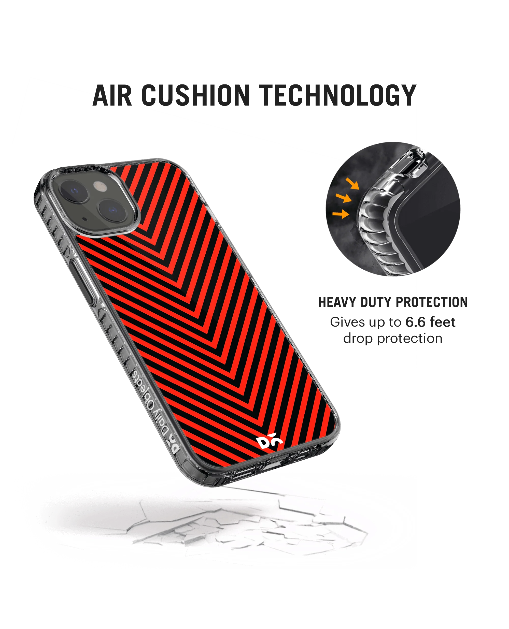 DailyObjects V Red Stride 2.0 Case Cover For iPhone 13 - Image 2
