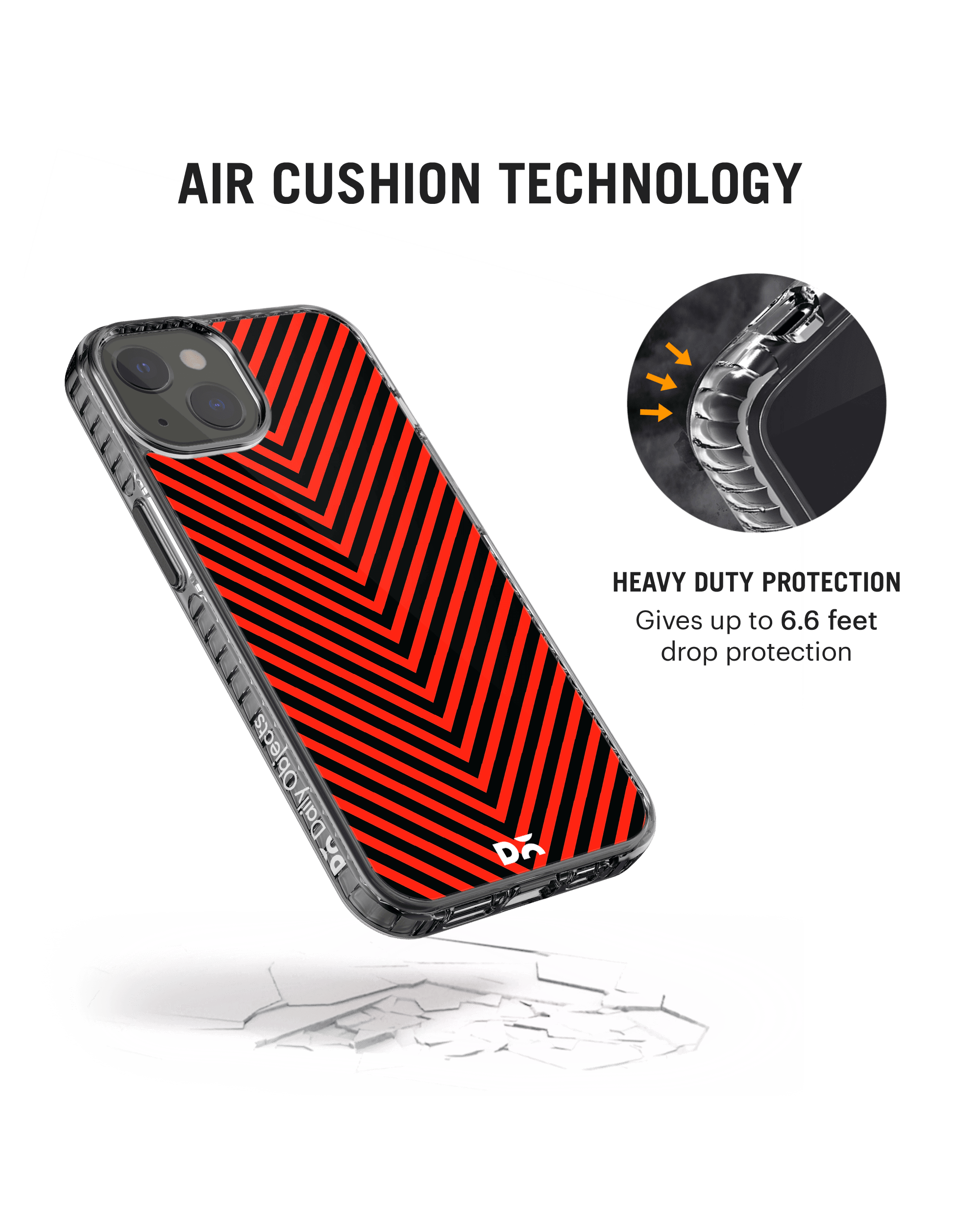DailyObjects V Red Stride 2.0 Phone Case Cover For iPhone 14 - Image 2