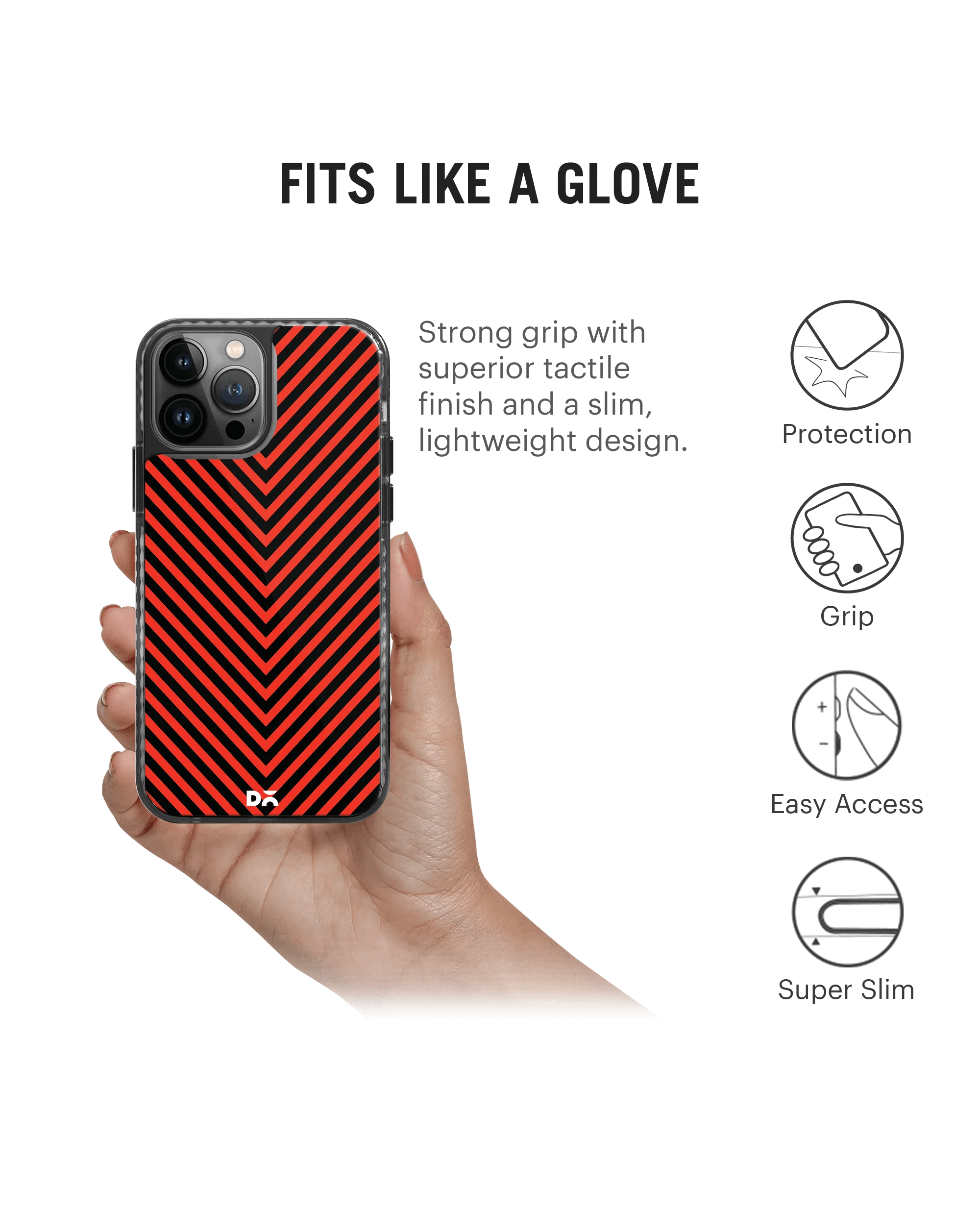 DailyObjects V Red Stride 2.0 Phone Case Cover For iPhone 14 Pro - Image 2