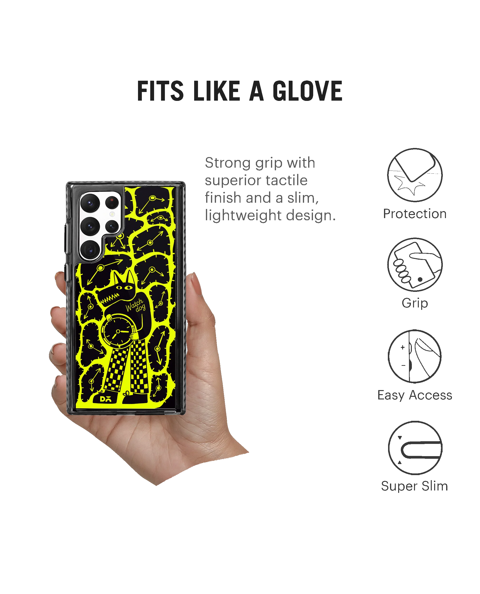 DailyObjects Watch Dog Stride 2.0 Case Cover For Samsung Galaxy S23 Ultra - Image 5