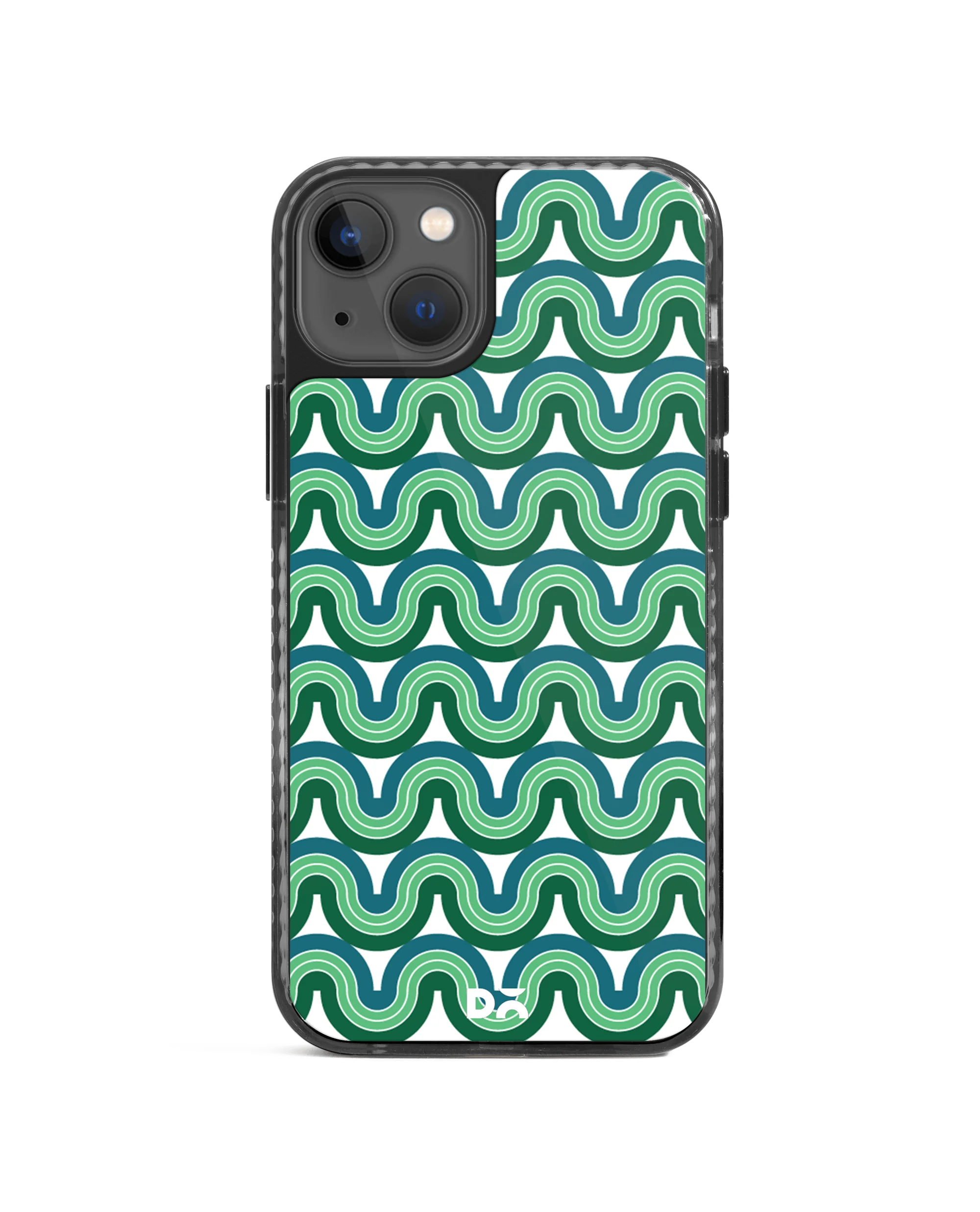 DailyObjects Wavey Green Stride 2.0 Case Cover For iPhone 13