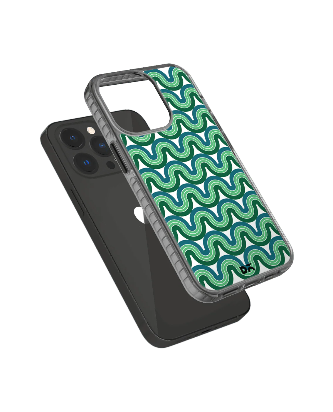 DailyObjects Wavey Green Stride 2.0 Case Cover For iPhone 13 Pro - Image 3