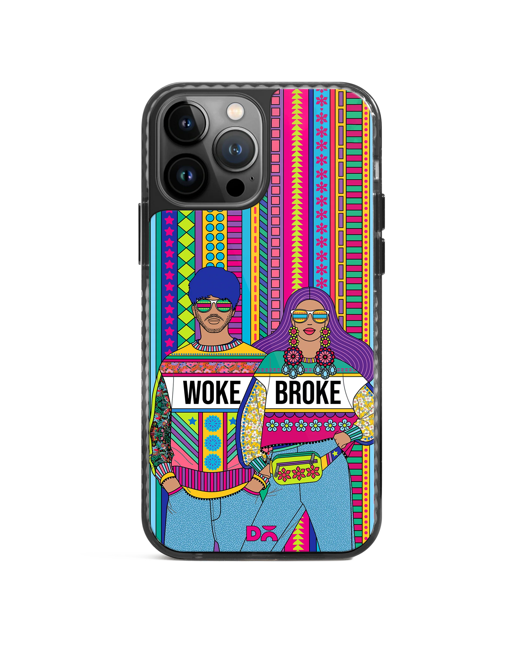 DailyObjects Woke Broke Couple Stride 2.0 Phone Case Cover For iPhone 15 Pro