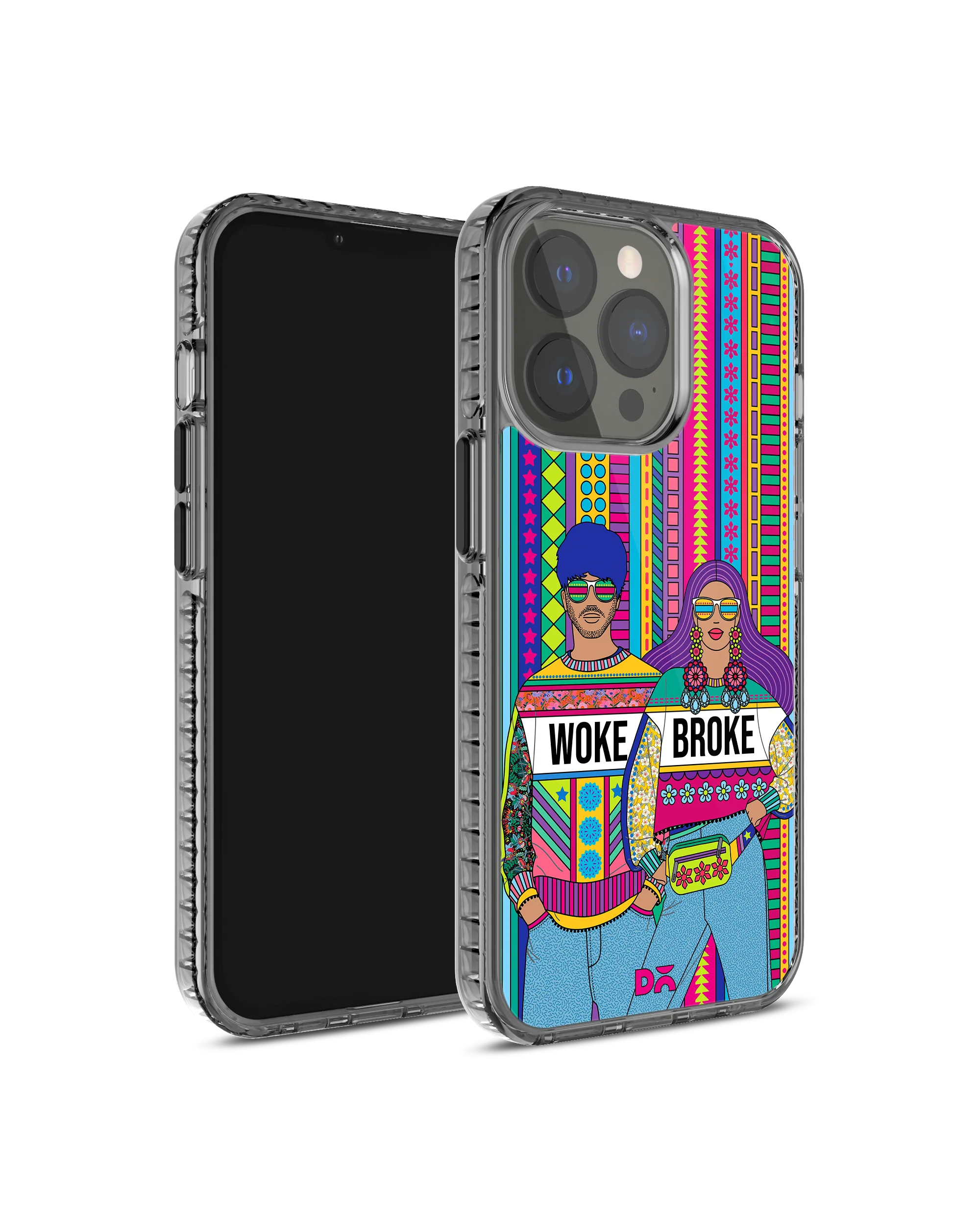 DailyObjects Woke Broke Couple Stride 2.0 Phone Case Cover For iPhone 15 Pro Max - Image 3